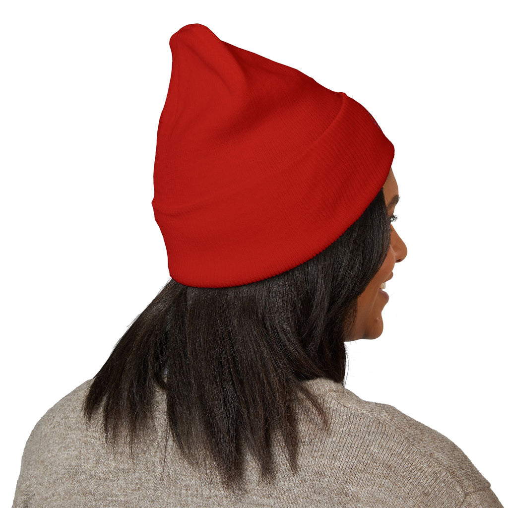 Embroidered Graffiti S8-UK Logo Cuffed Beanie — Cozy Knit Winter Hat