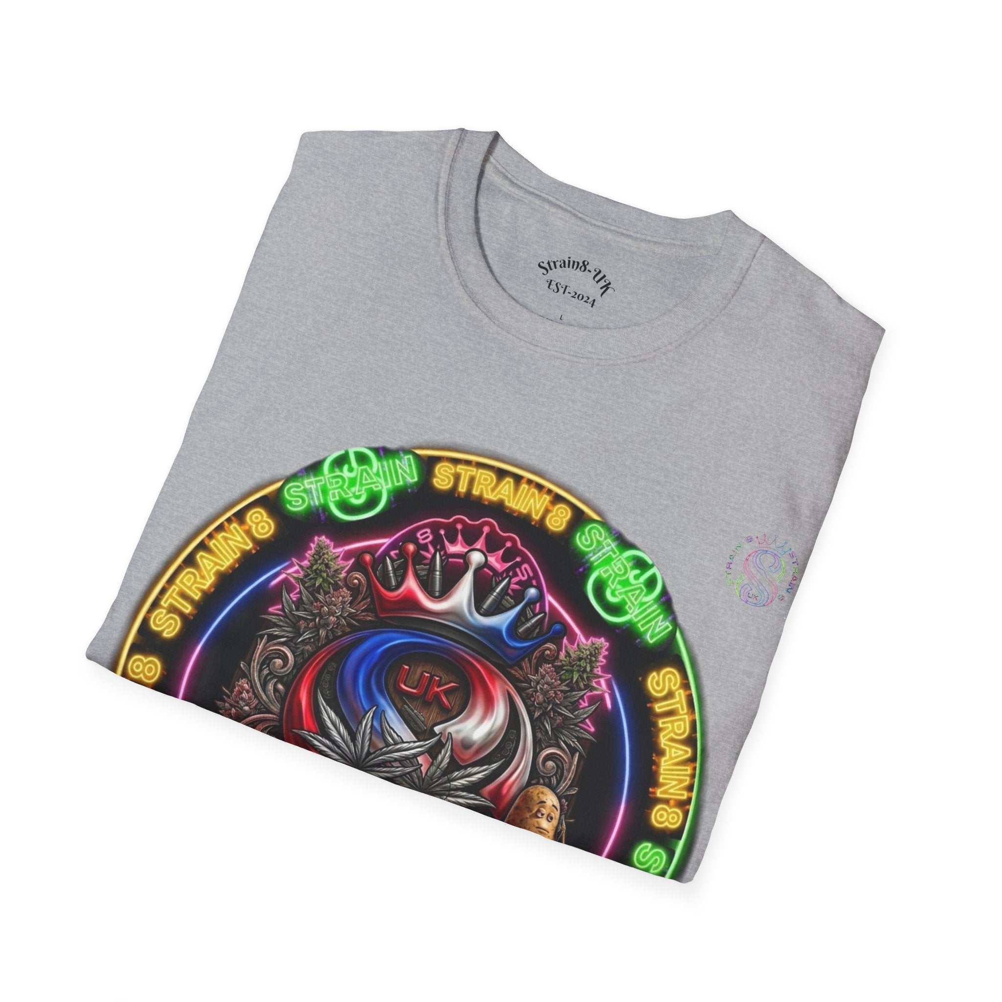 Psychedelic Dtrain8-UK Crowned Graphic T-Shirt