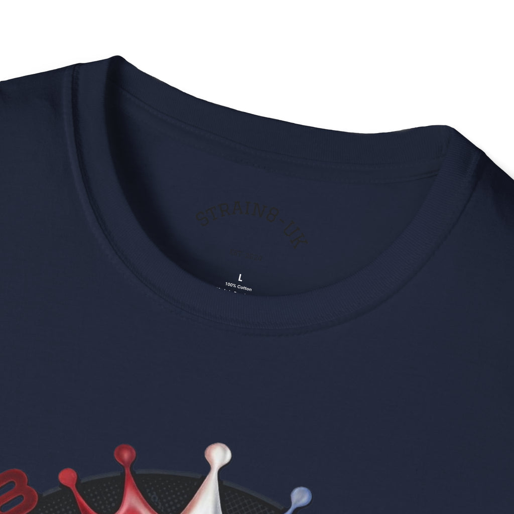 Strongest in the UK T-Shirt — Union Flag Crown Graphic Strain8-UK Tee