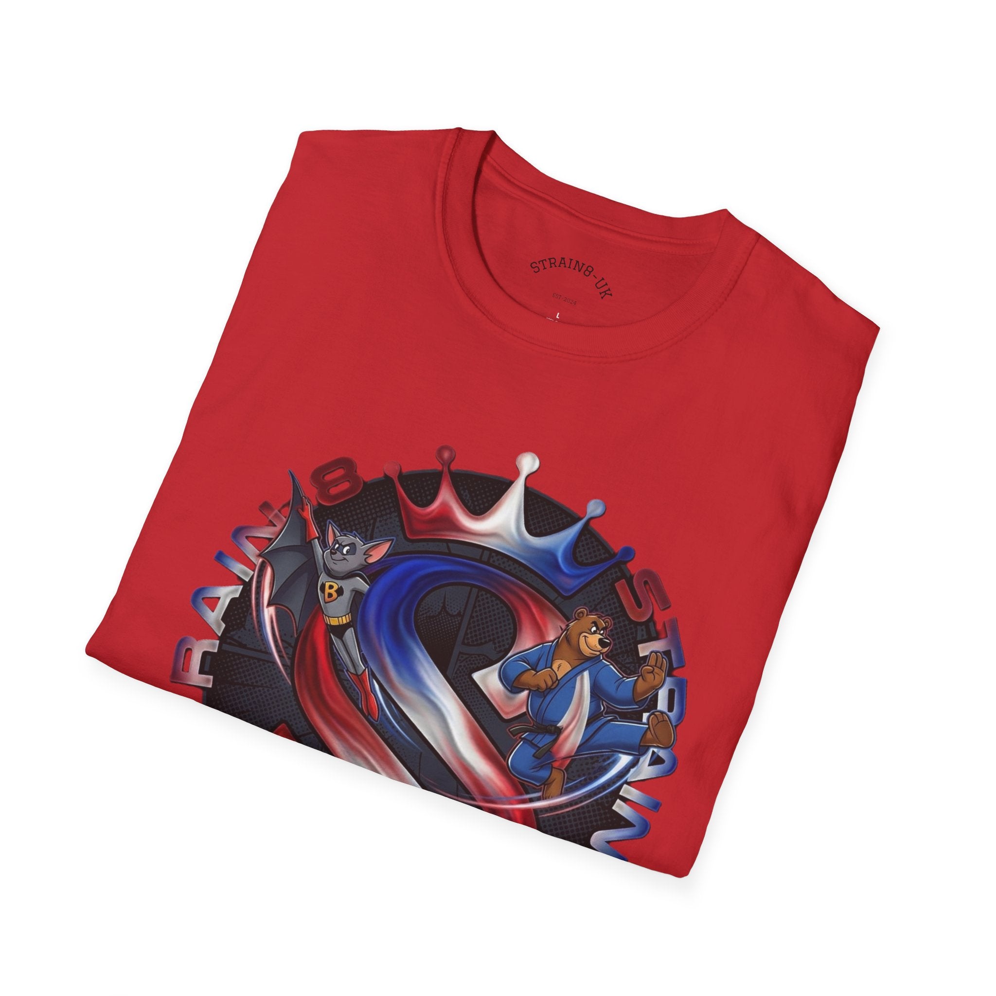 Strongest in the UK T-Shirt — Union Flag Crown Graphic Strain8-UK Tee