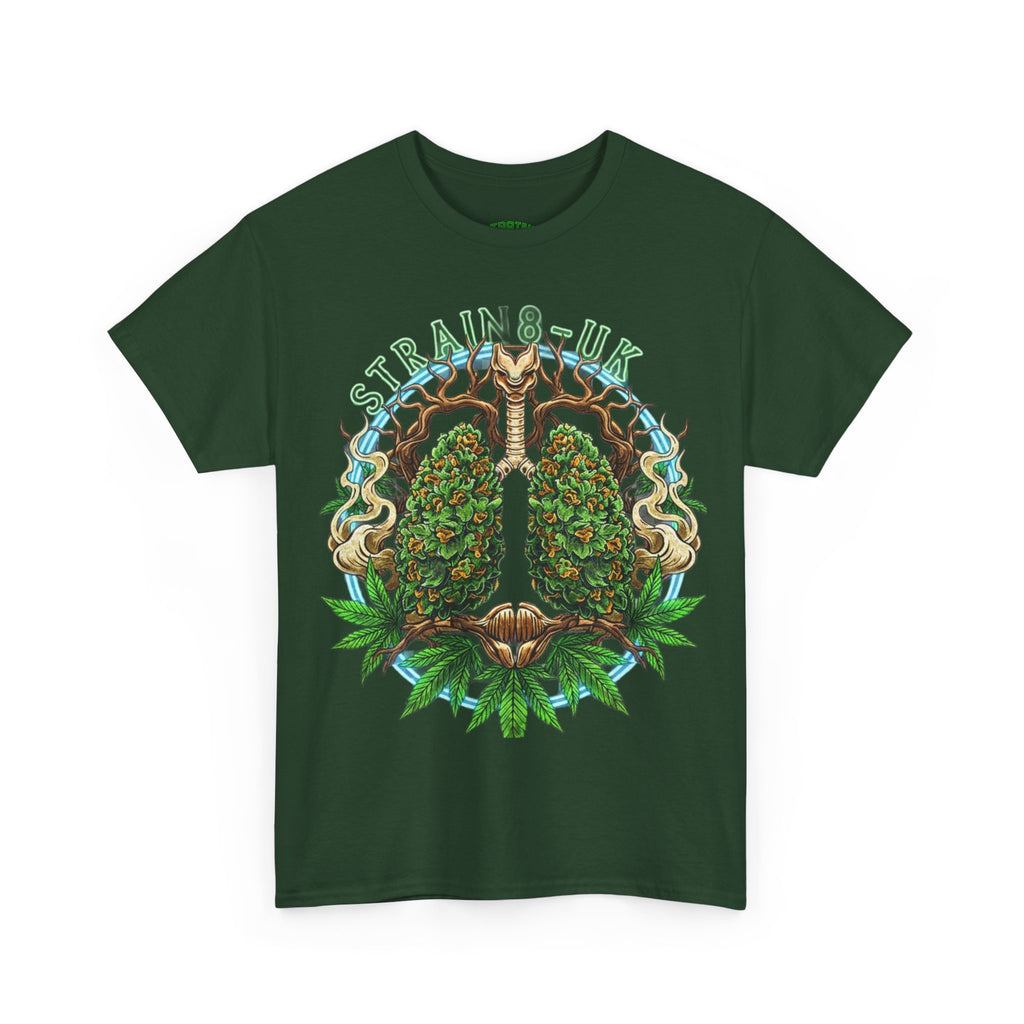 Strain8-UK Weed Lungs Cannabis Art T-Shirt