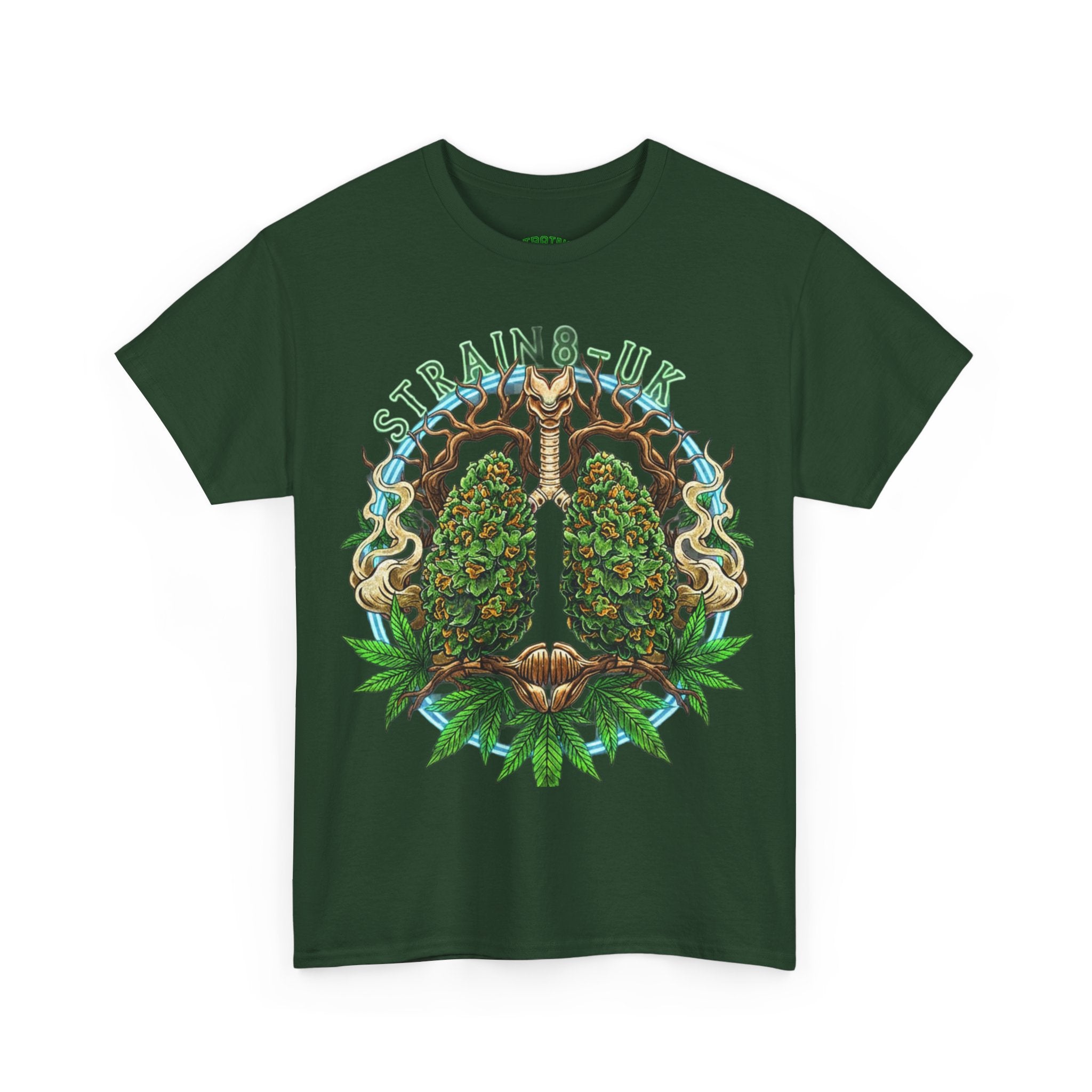 Strain8-UK Weed Lungs Cannabis Art T-Shirt