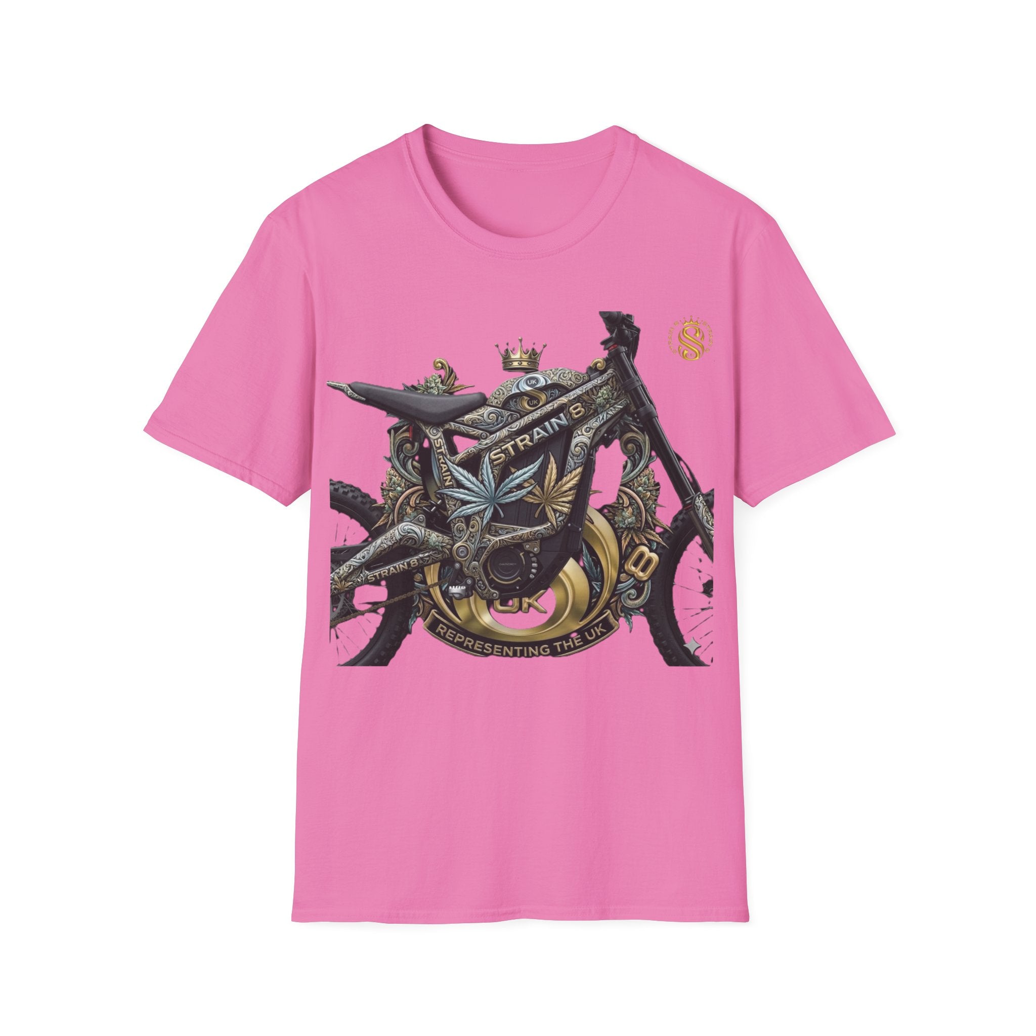 Motorcycle S8-UK Crown Graphic T-Shirt — Vintage Bike Emblem Tee
