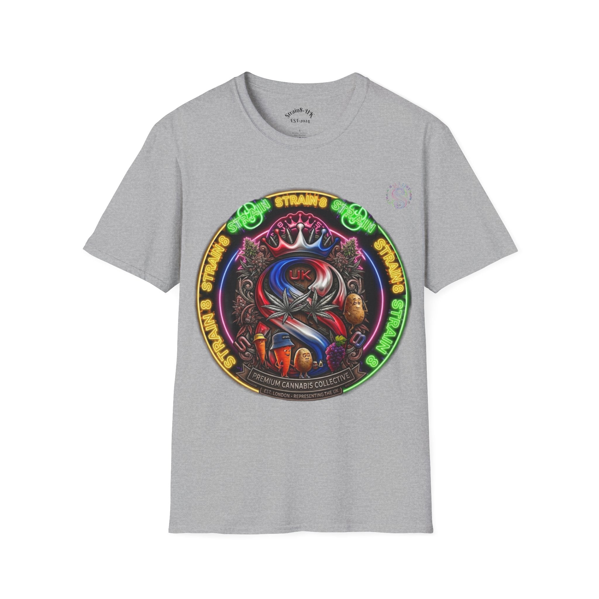 Psychedelic Dtrain8-UK Crowned Graphic T-Shirt