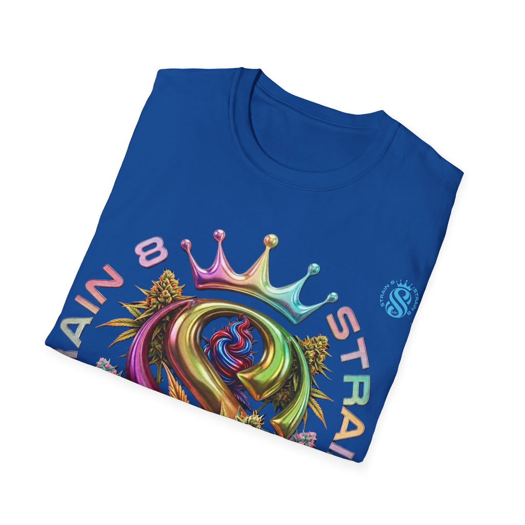 Strain8-UK Logo Crown Graphic T-Shirt — High Grade Cannabis Design