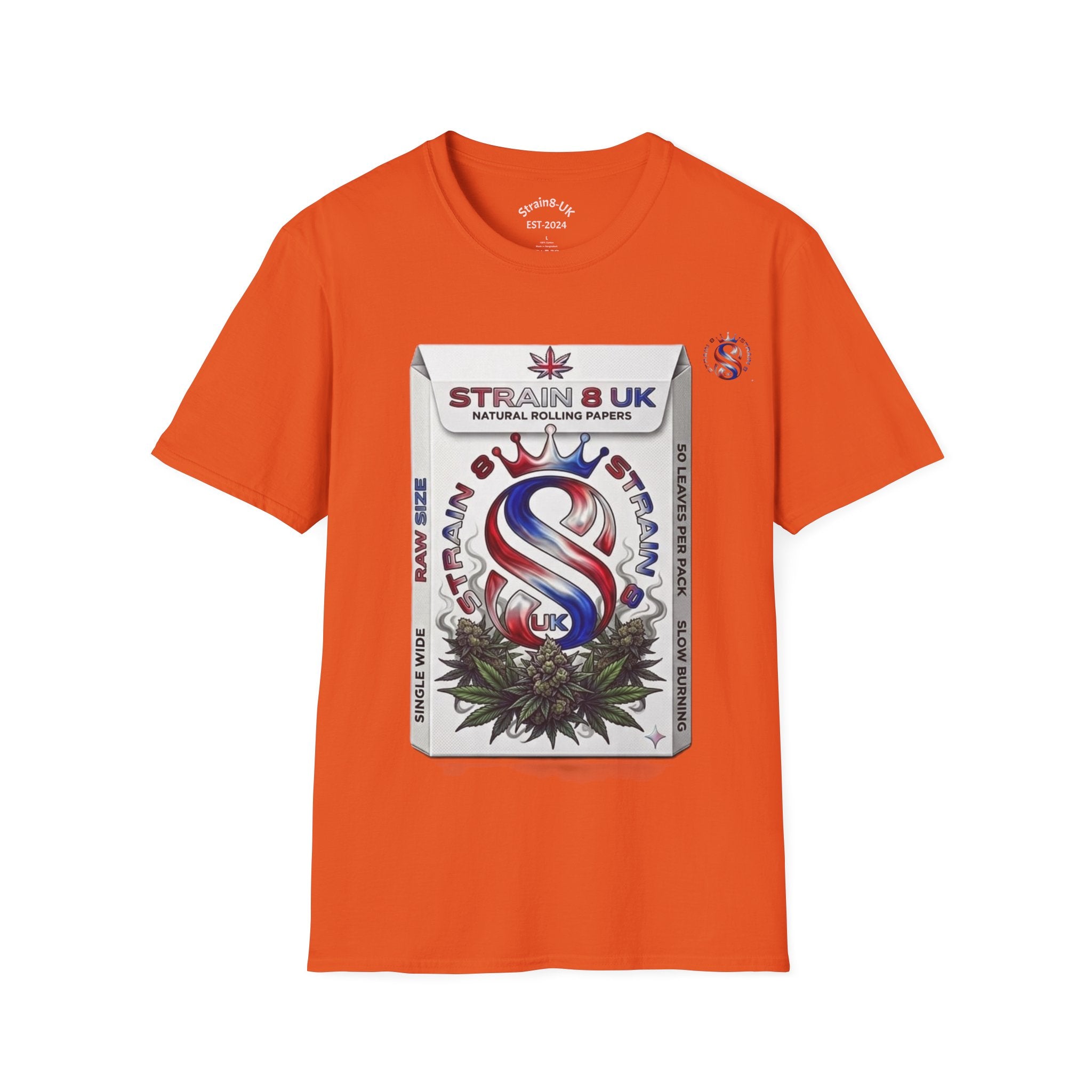 Strain8-UK Rizla box high quality T-Shirt design S8-UK Logo mixed in Tee