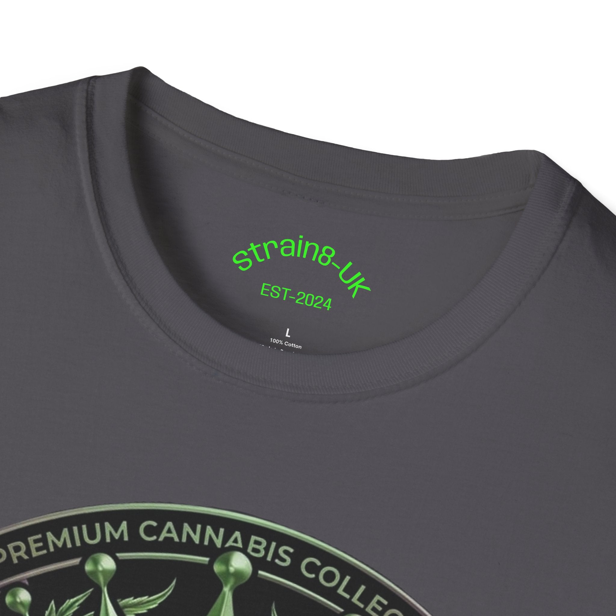 Strain8-UK Cannabis Crown Graffiti T-Shirt — S8-UK Green & Purple Streetwear