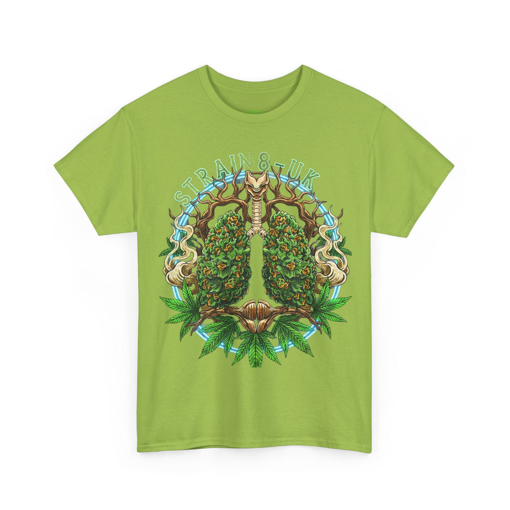 Strain8-UK Weed Lungs Cannabis Art T-Shirt