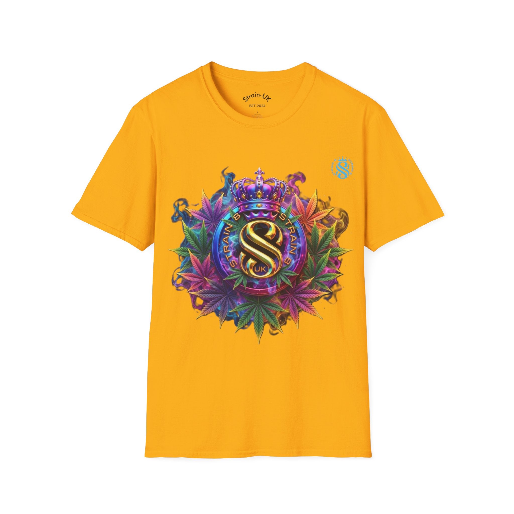 Strain8-UK T-Shirt — Vibrant Floral Design With Original Logo Graphic Tee