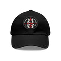Leather Patch Dad Hat — Round Strain8-UK Cap for Casual Streetwear