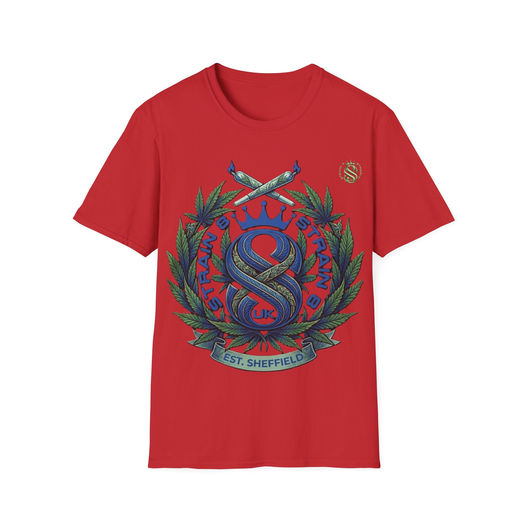 Sheffield Strain8-UK Crest T-Shirt — Vintage Laurel Eloquent Emblem Tee
