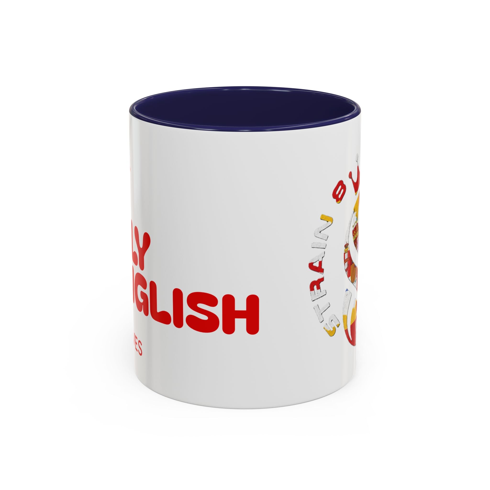 Strain8-UK Fully Spanglish Pride Accent Coffee Mug — 'Soy Español' Crown Monogram (11/15oz)