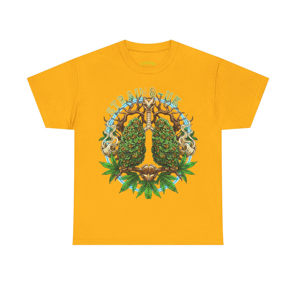Strain8-UK Weed Lungs Cannabis Art T-Shirt