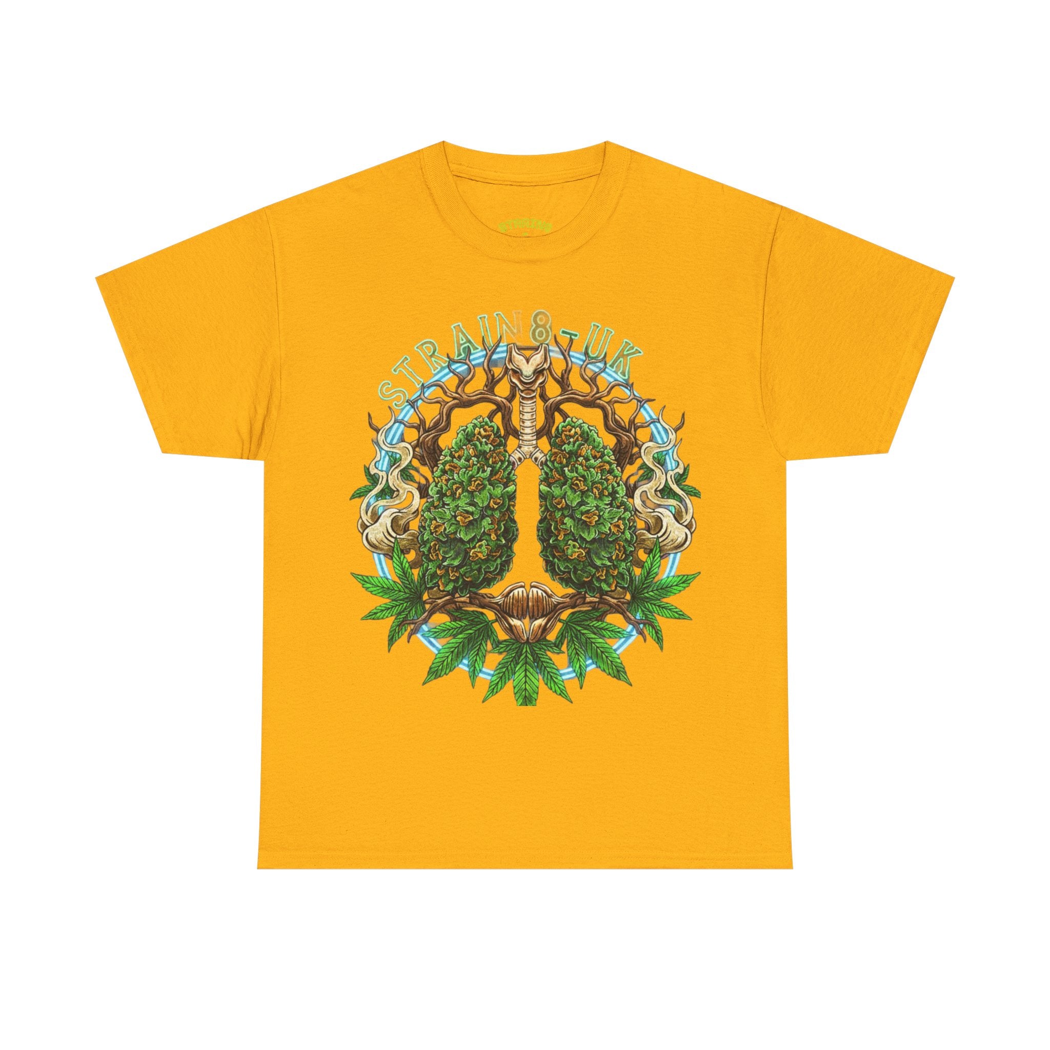 Strain8-UK Weed Lungs Cannabis Art T-Shirt