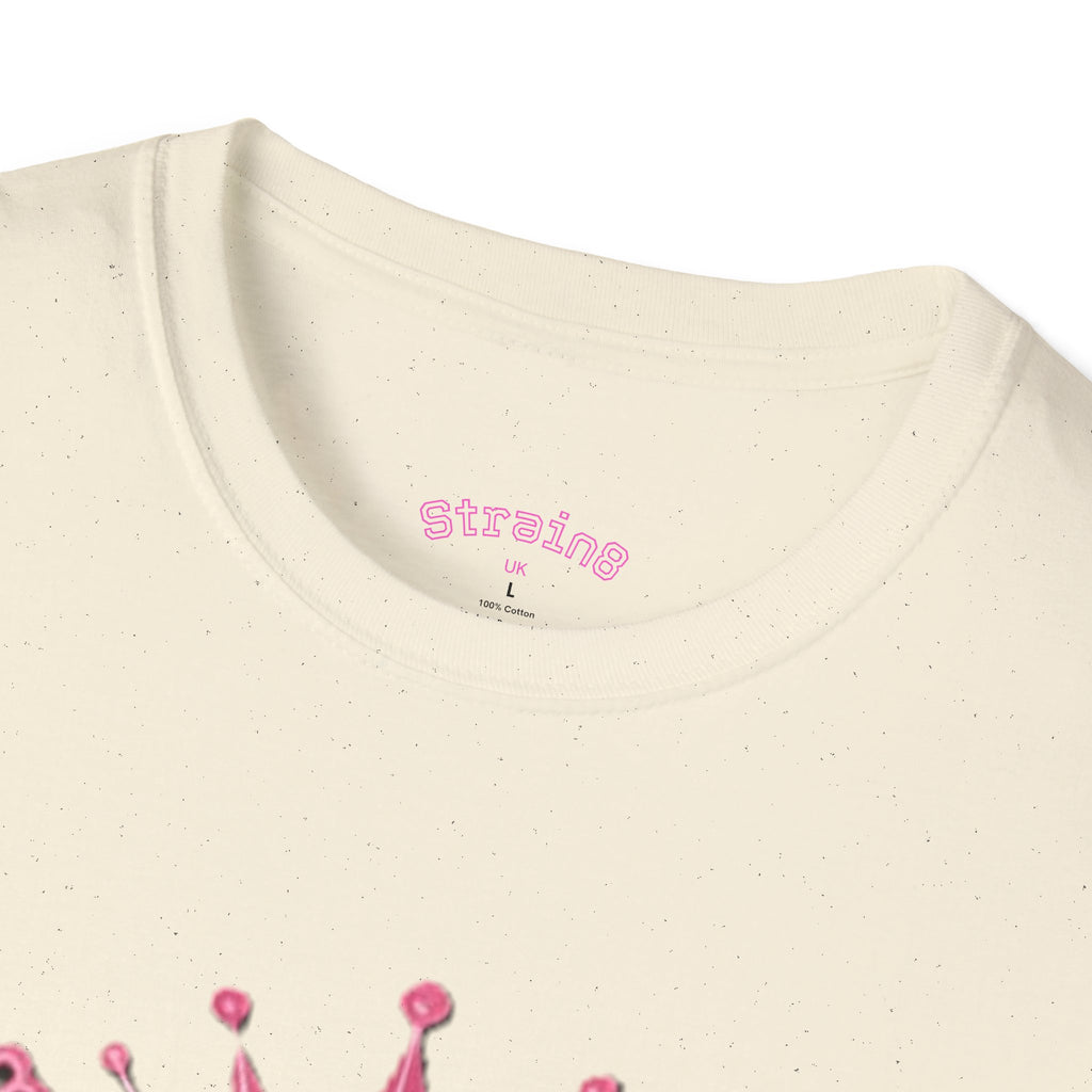 Strain8-UK logo/mixed Cannabis Crown T-Shirt — Train & Treat Floral Weed Graphic Tee