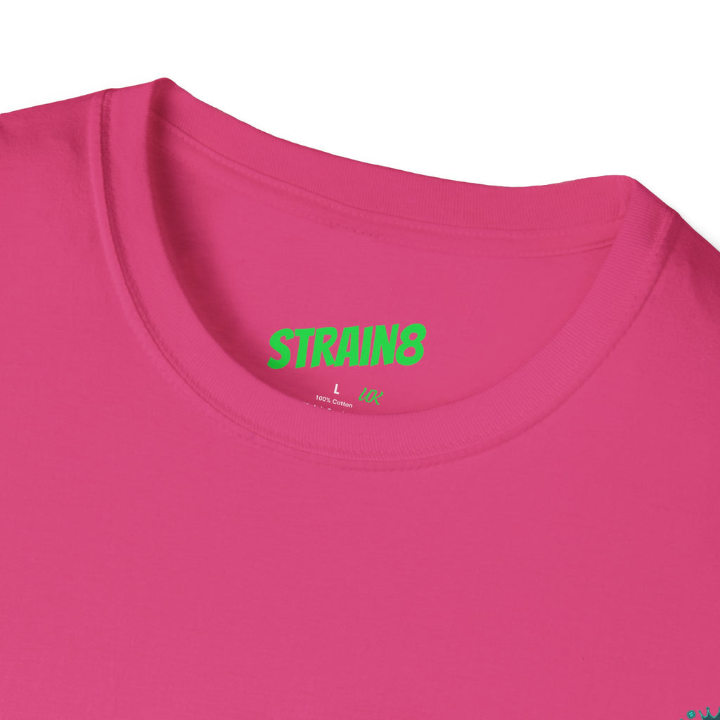 Minimal White T‑Shirt with Small Strain8-UK Chest Emblem — Classic Casual Tee