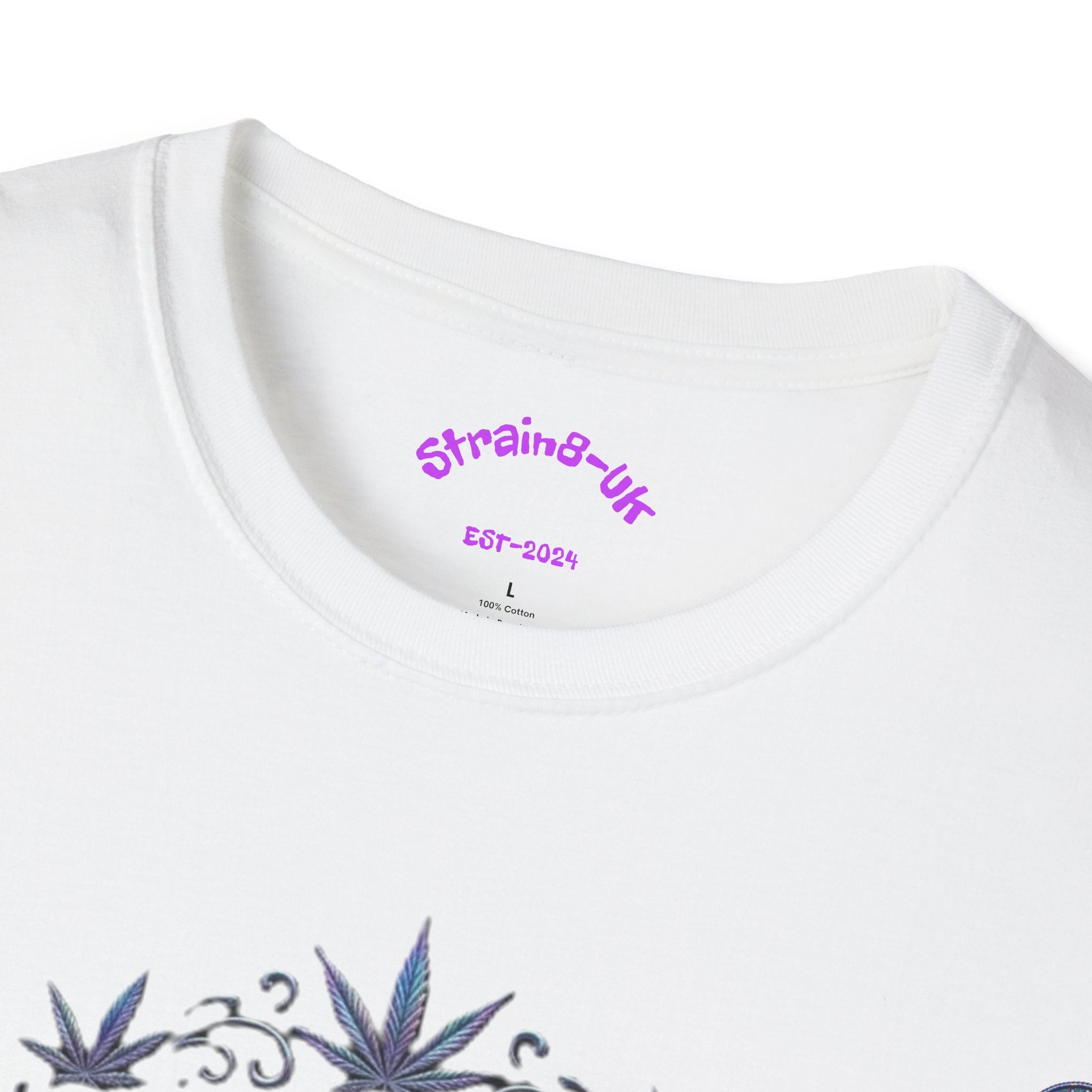Strain8-UK Supreme Sativa Graphic T‑Shirt — "The Highest Grade" Psychedelic Logo Tee