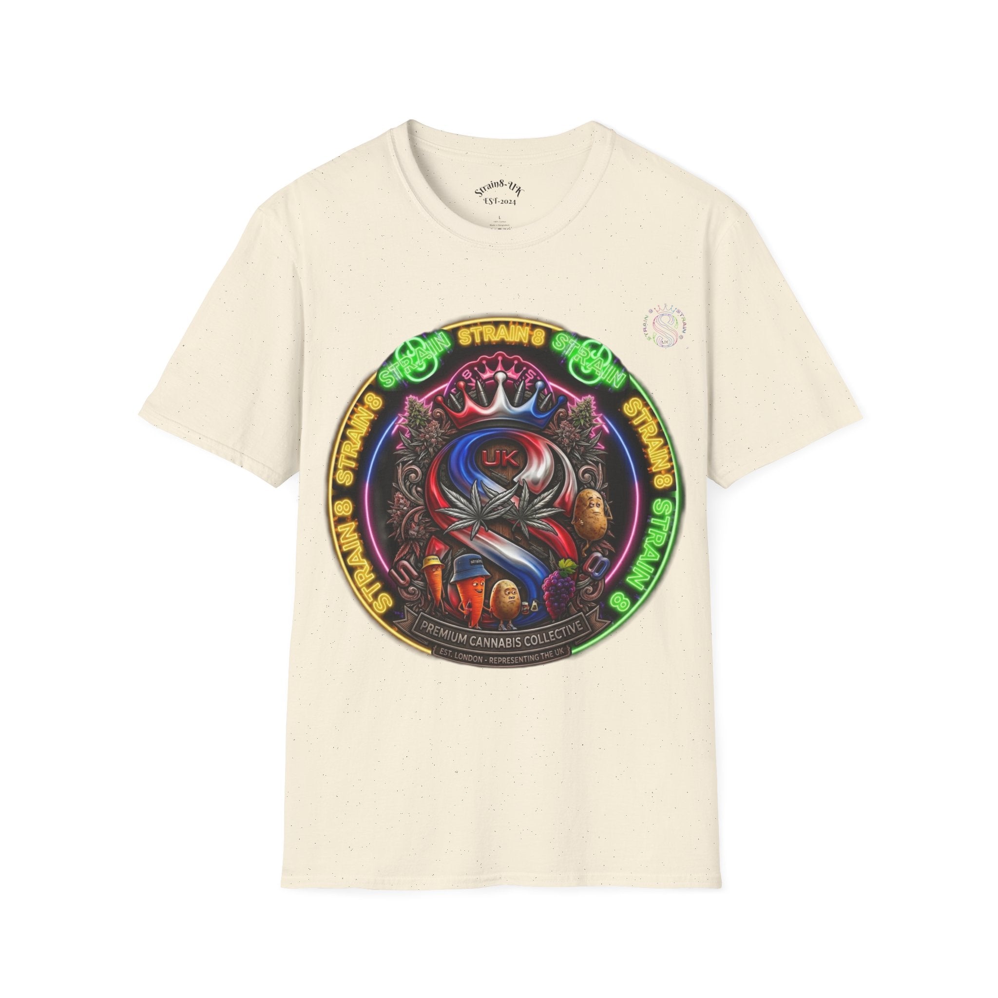 Psychedelic Dtrain8-UK Crowned Graphic T-Shirt