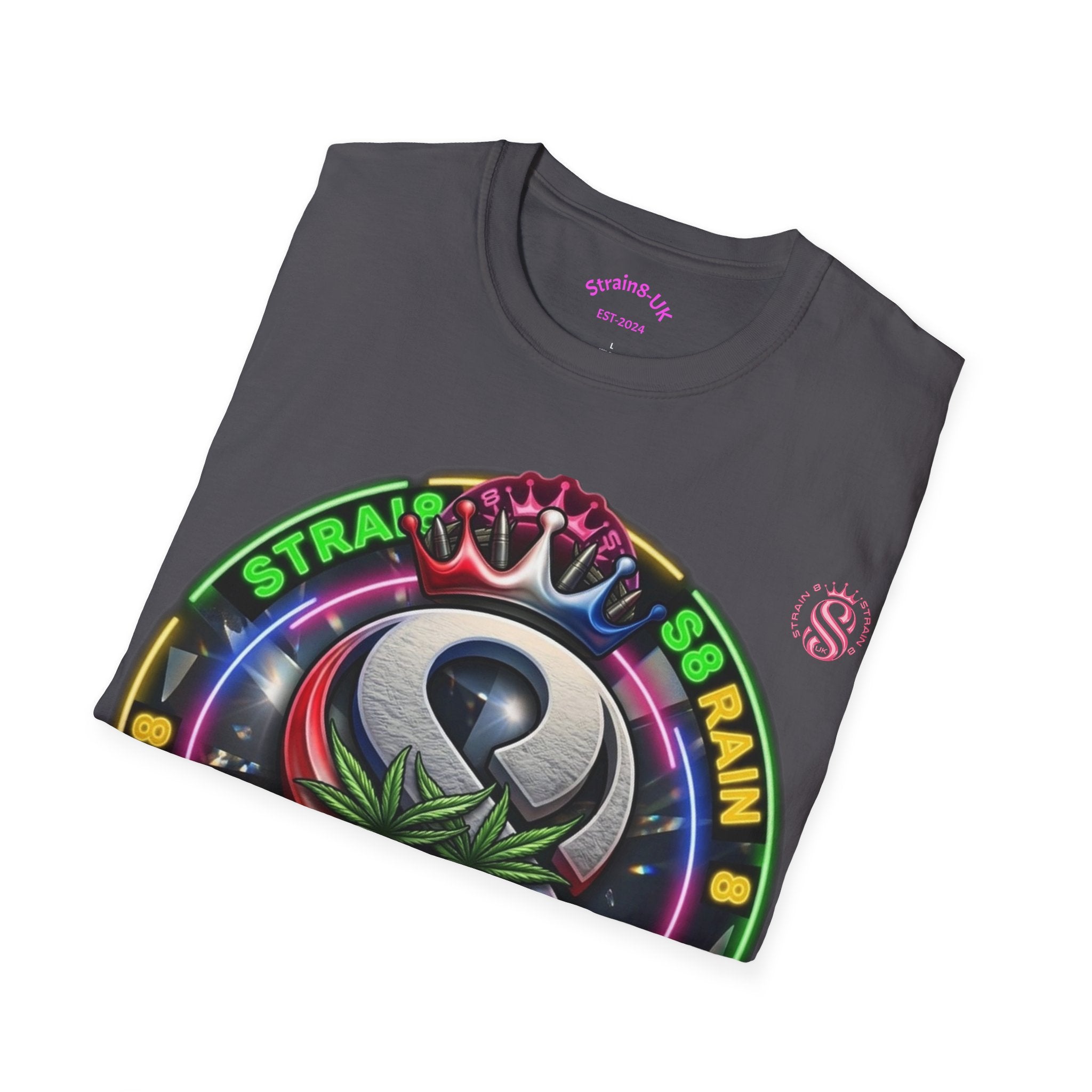 Strain8-UK Ted&Fred Special UK Logo T-Shirt — Cannabis Emblem Graphic Tee