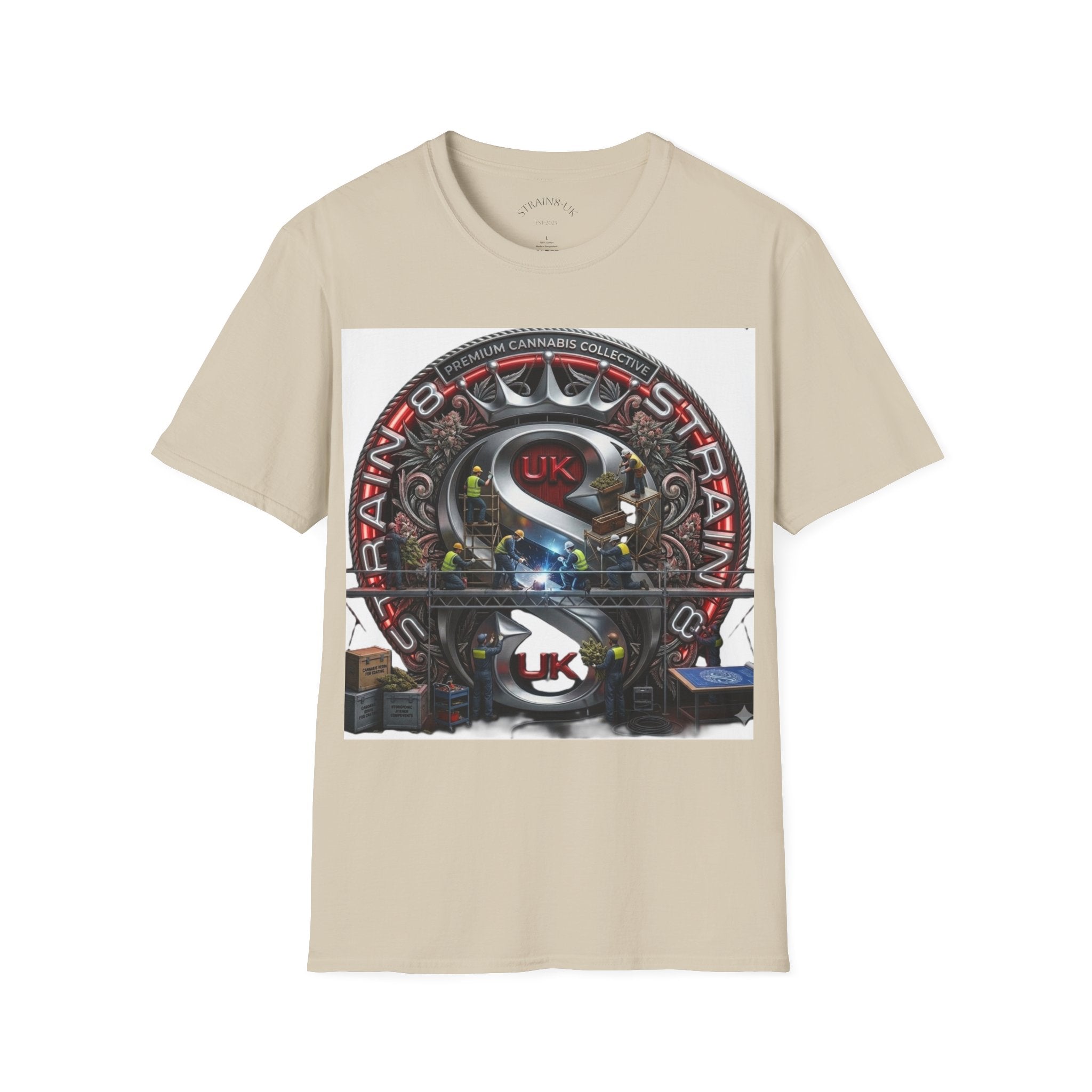 Strain8-UK  Audio Speaker Logo build Graphic T-Shirt
