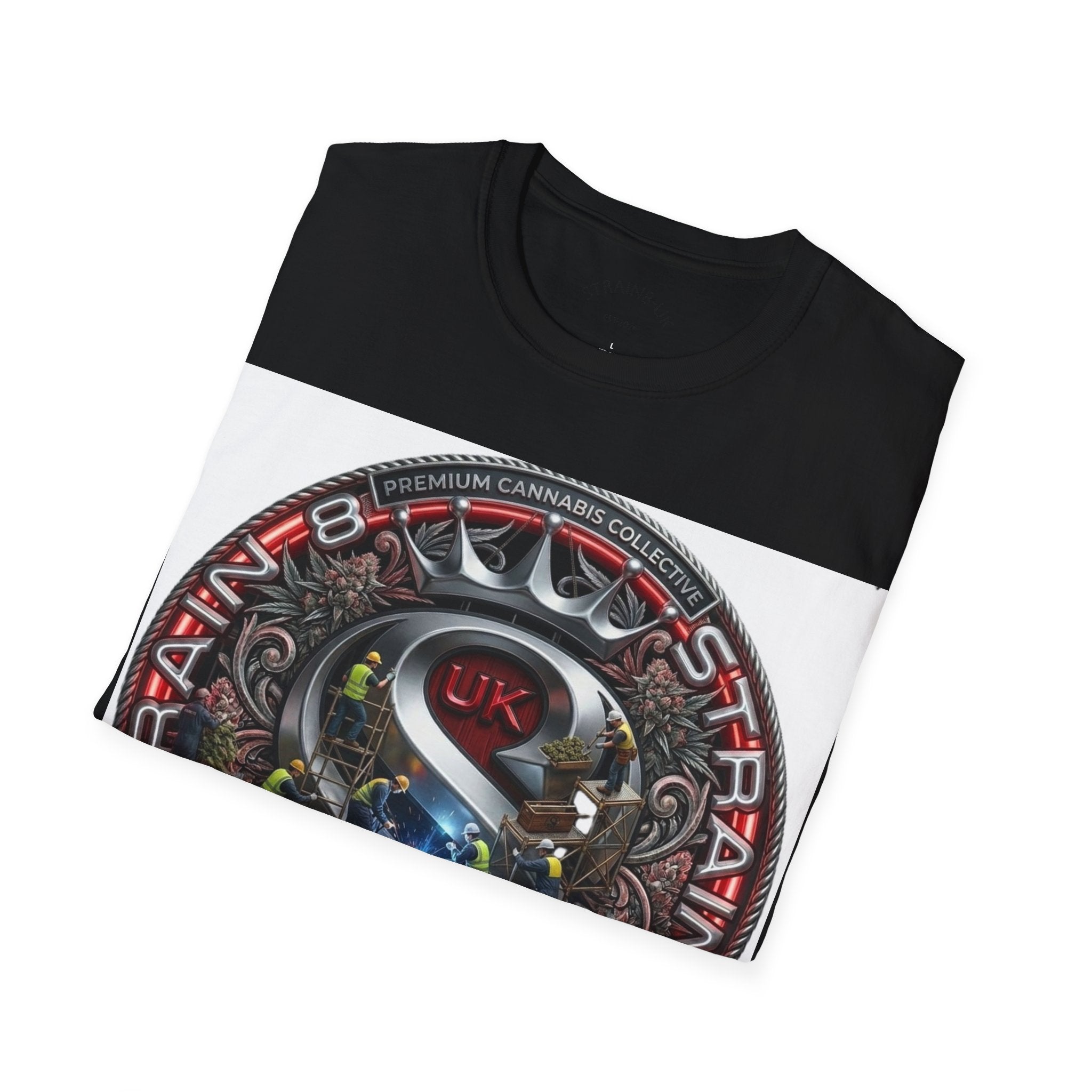 Strain8-UK  Audio Speaker Logo build Graphic T-Shirt