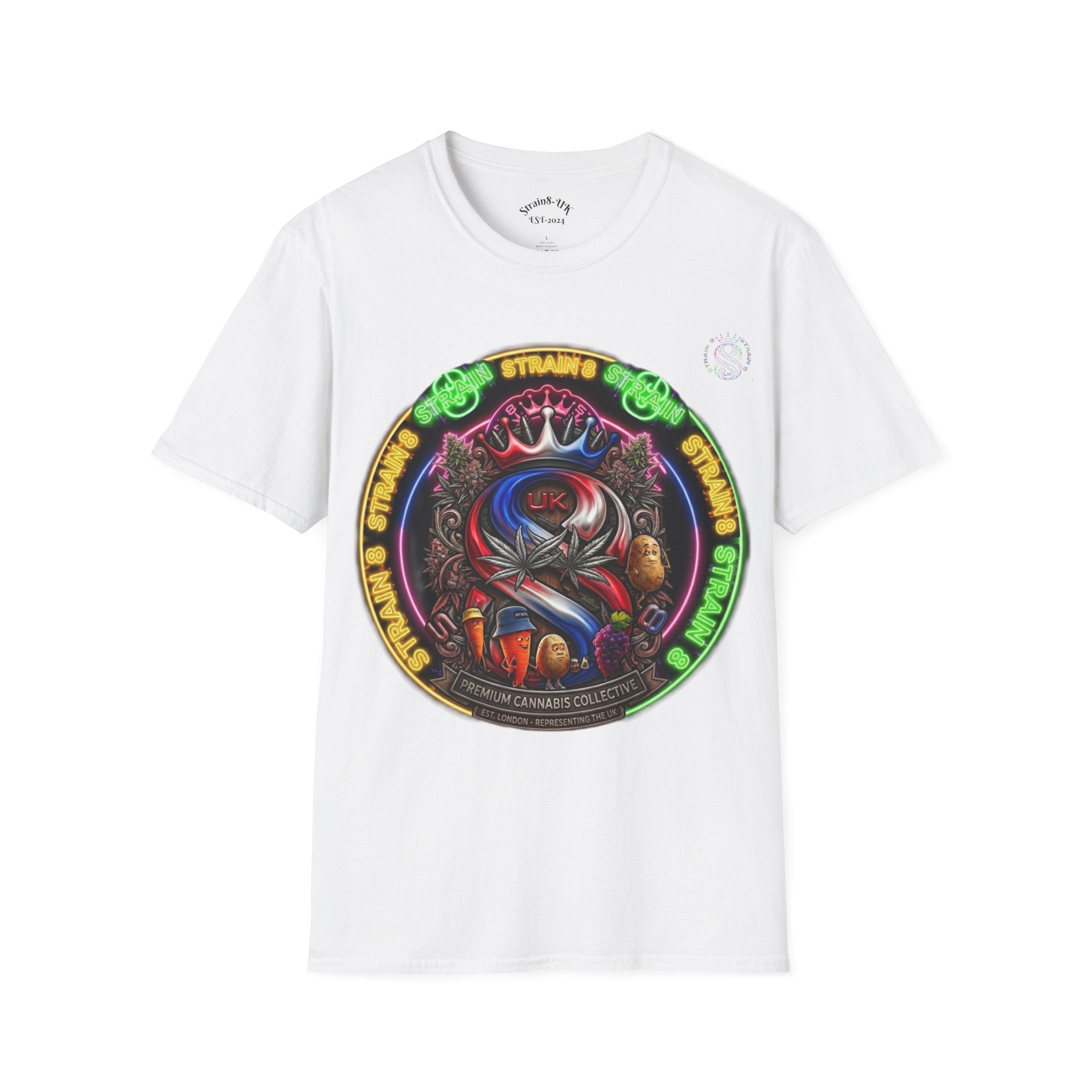 Psychedelic Dtrain8-UK Crowned Graphic T-Shirt