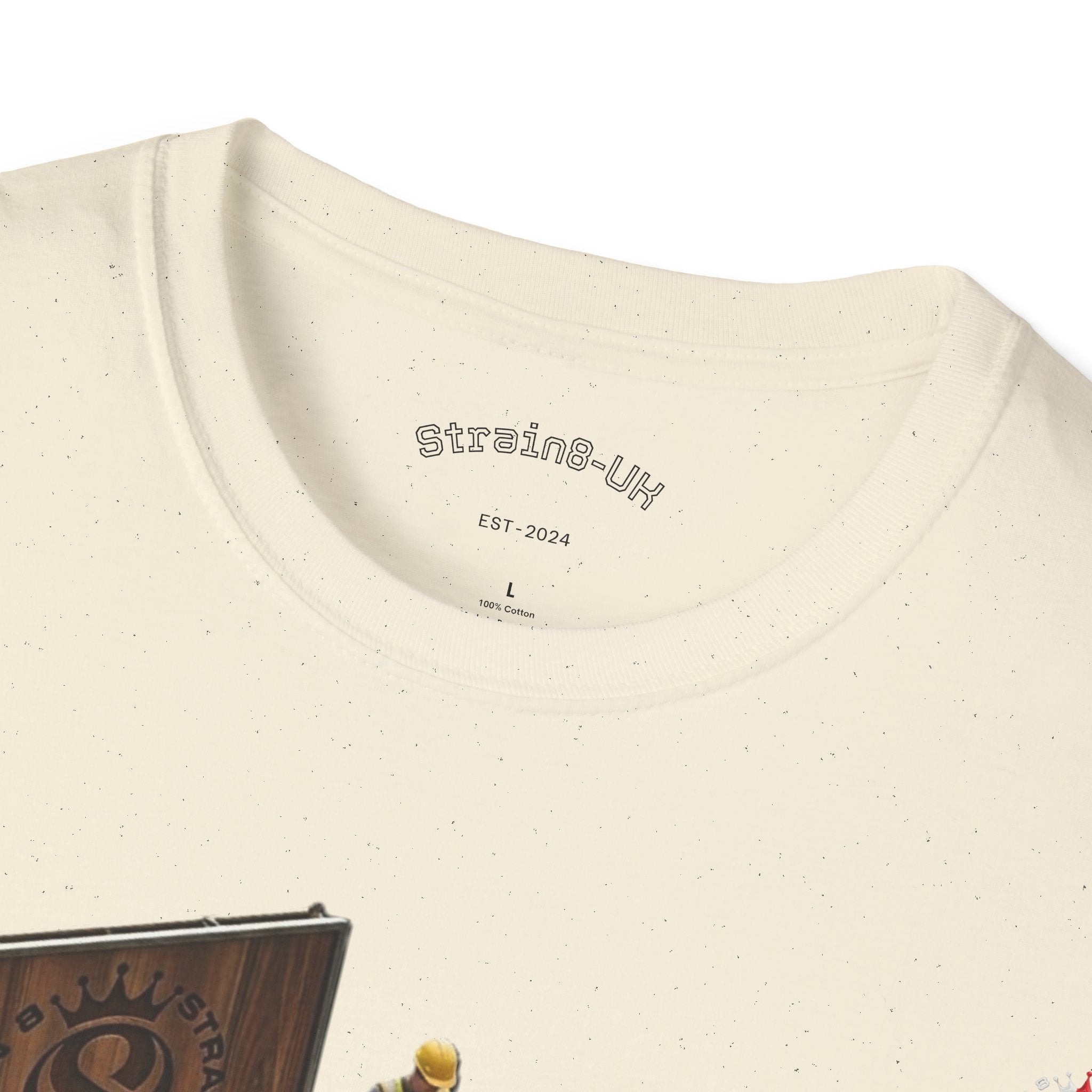 Aerospace Restoration S8-UK Crew T-Shirt — Rocket Repair Workshop Illustration