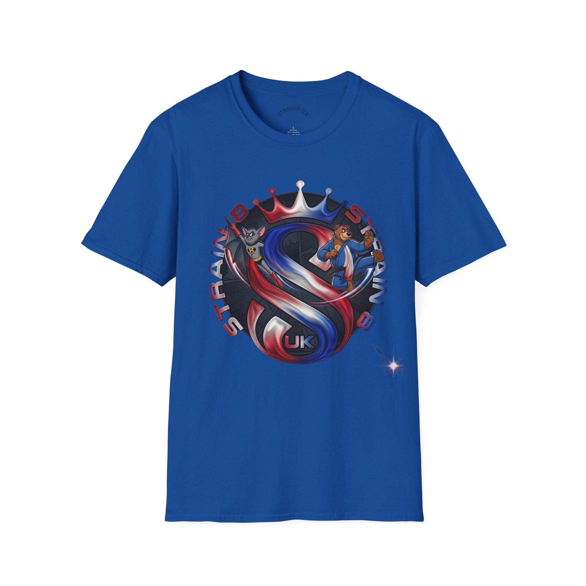 Strongest in the UK T-Shirt — Union Flag Crown Graphic Strain8-UK Tee