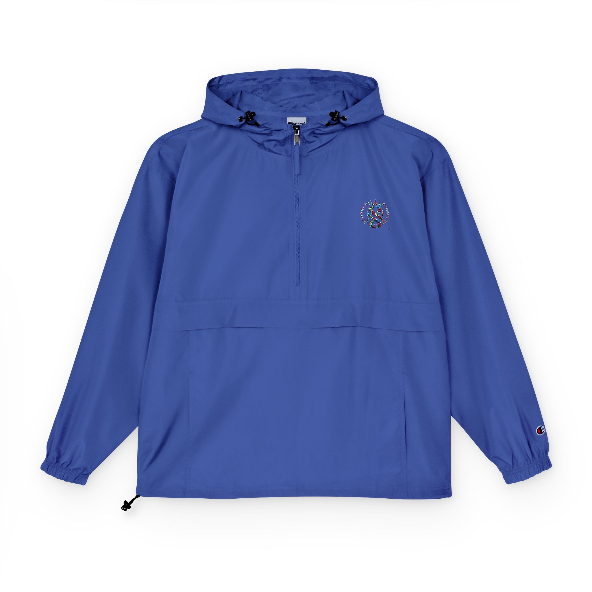 Strain8-uk Packable Orange Anorak Jacket with Script 'S8 Crest