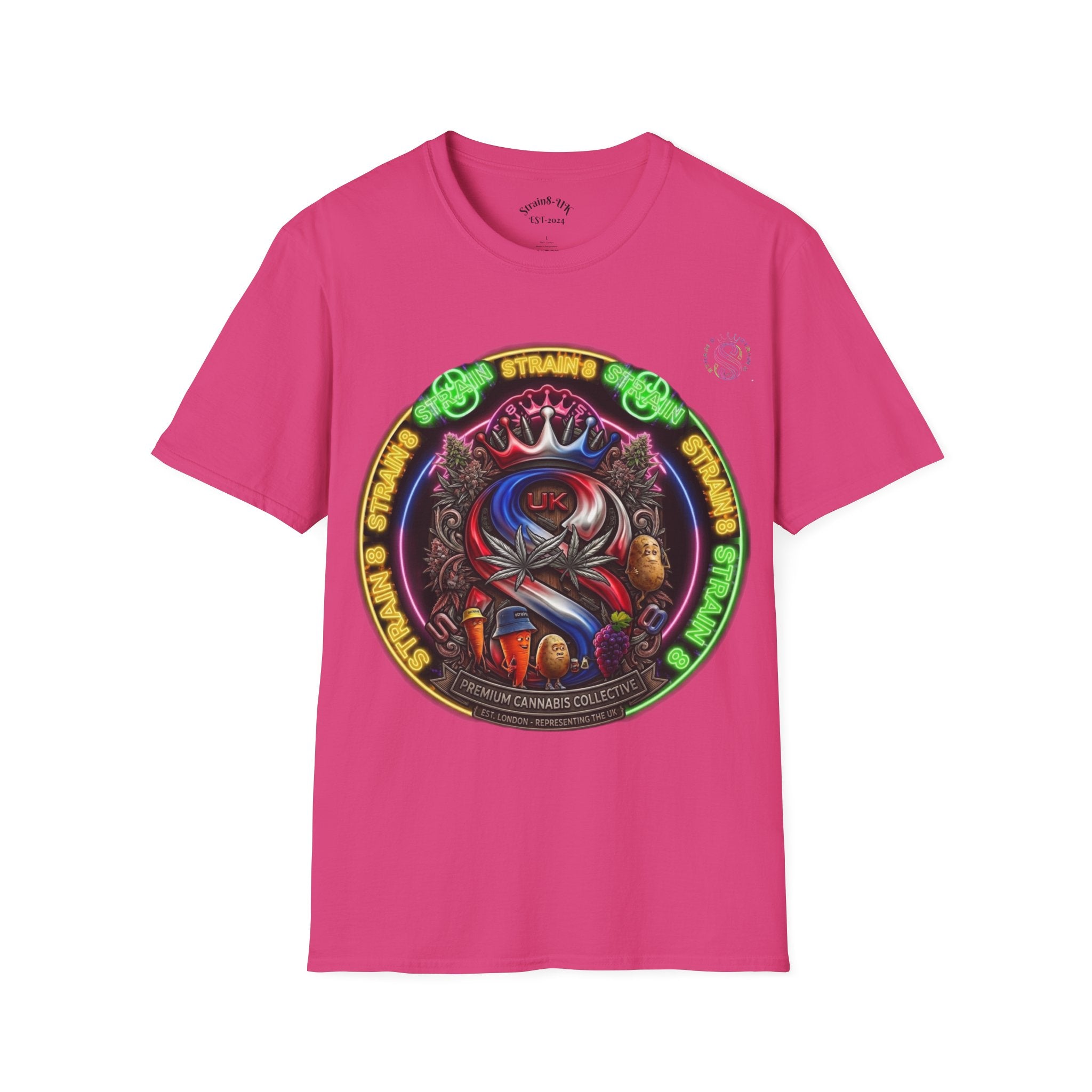 Psychedelic Dtrain8-UK Crowned Graphic T-Shirt