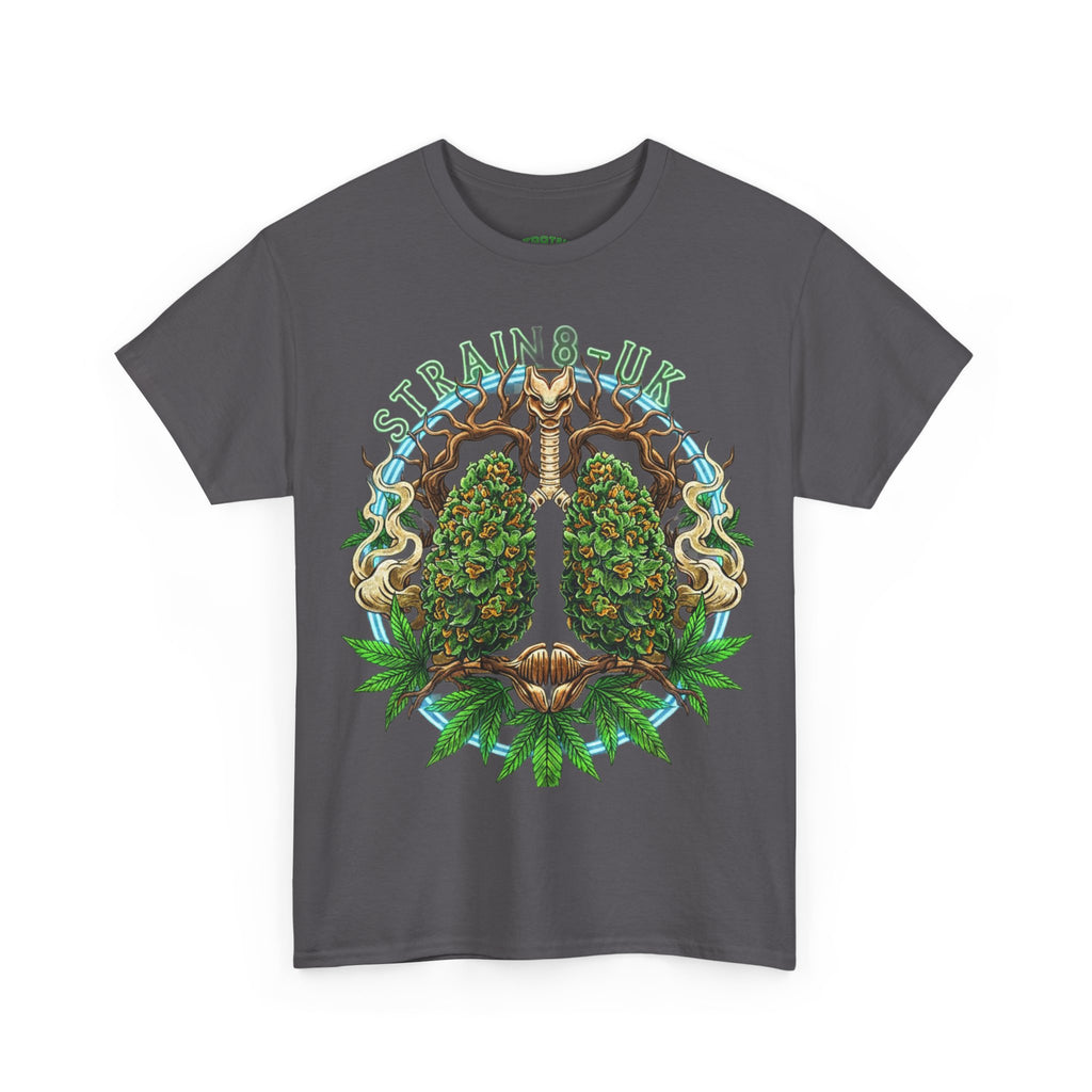 Strain8-UK Weed Lungs Cannabis Art T-Shirt