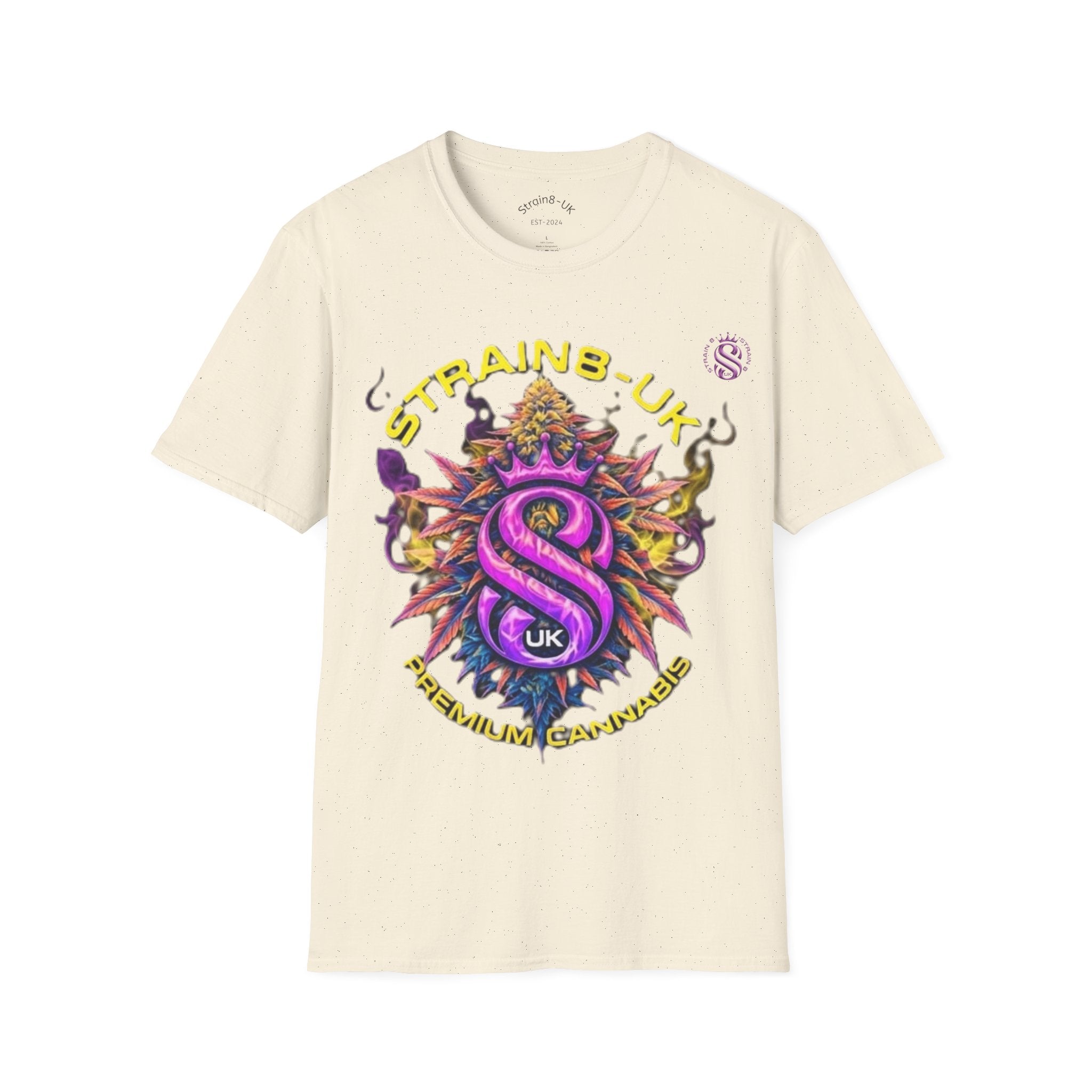 Strain8-UK T-Shirt — Strain8-UK Colourful Psychedelic Logo Tee