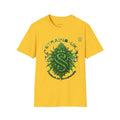 Strain8-UK logo/cannabis T-Shirt — Green Snake Crest 'STRAIN8-UK' Graphic Tee