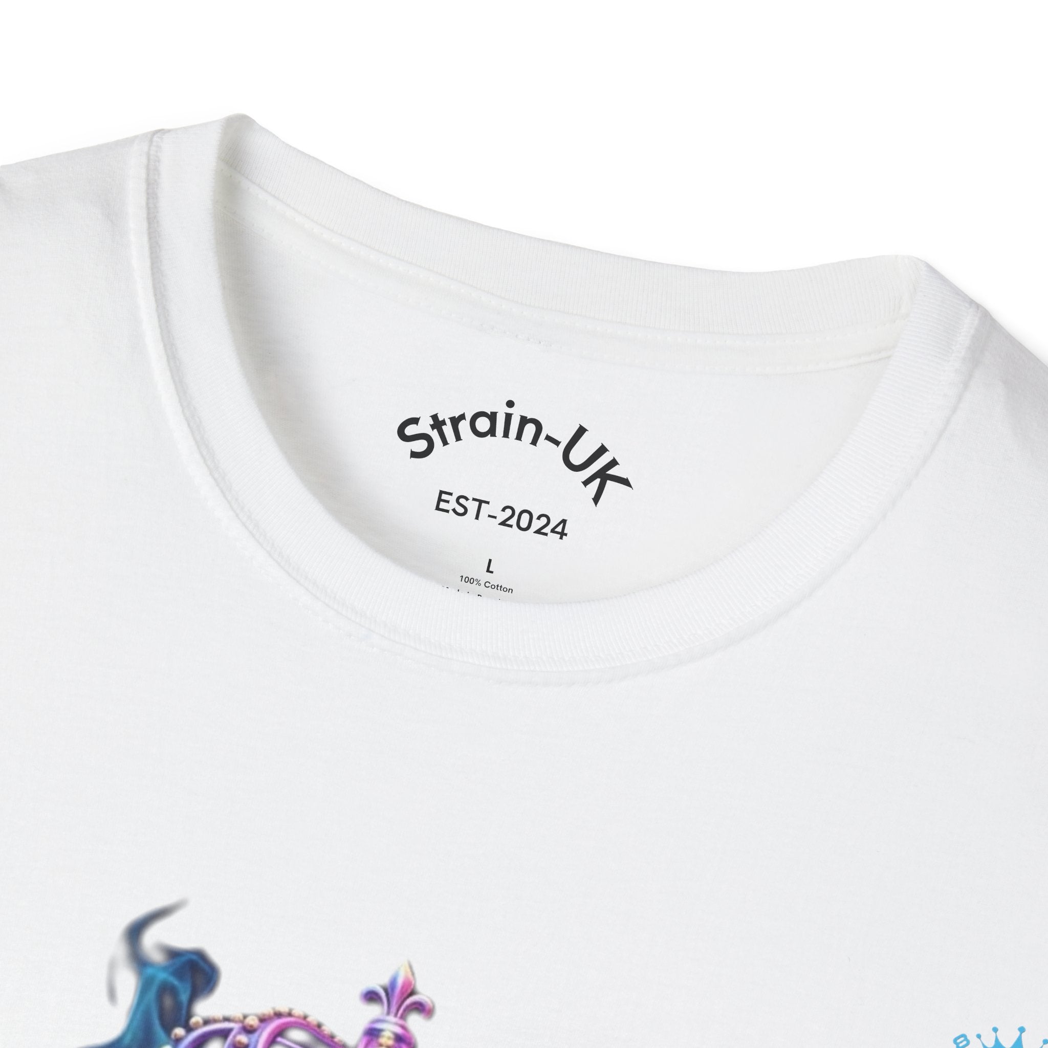 Strain8-UK T-Shirt — Vibrant Floral Design With Original Logo Graphic Tee