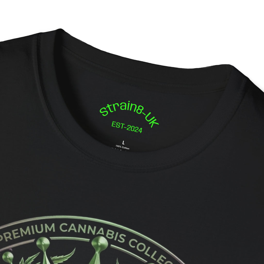 Strain8-UK Cannabis Crown Graffiti T-Shirt — S8-UK Green & Purple Streetwear