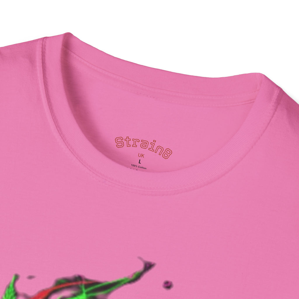 Strain8-UK Chocolate Brown Monogram T‑Shirt — Green Vines Rustic Letter S8 Graphic Tee