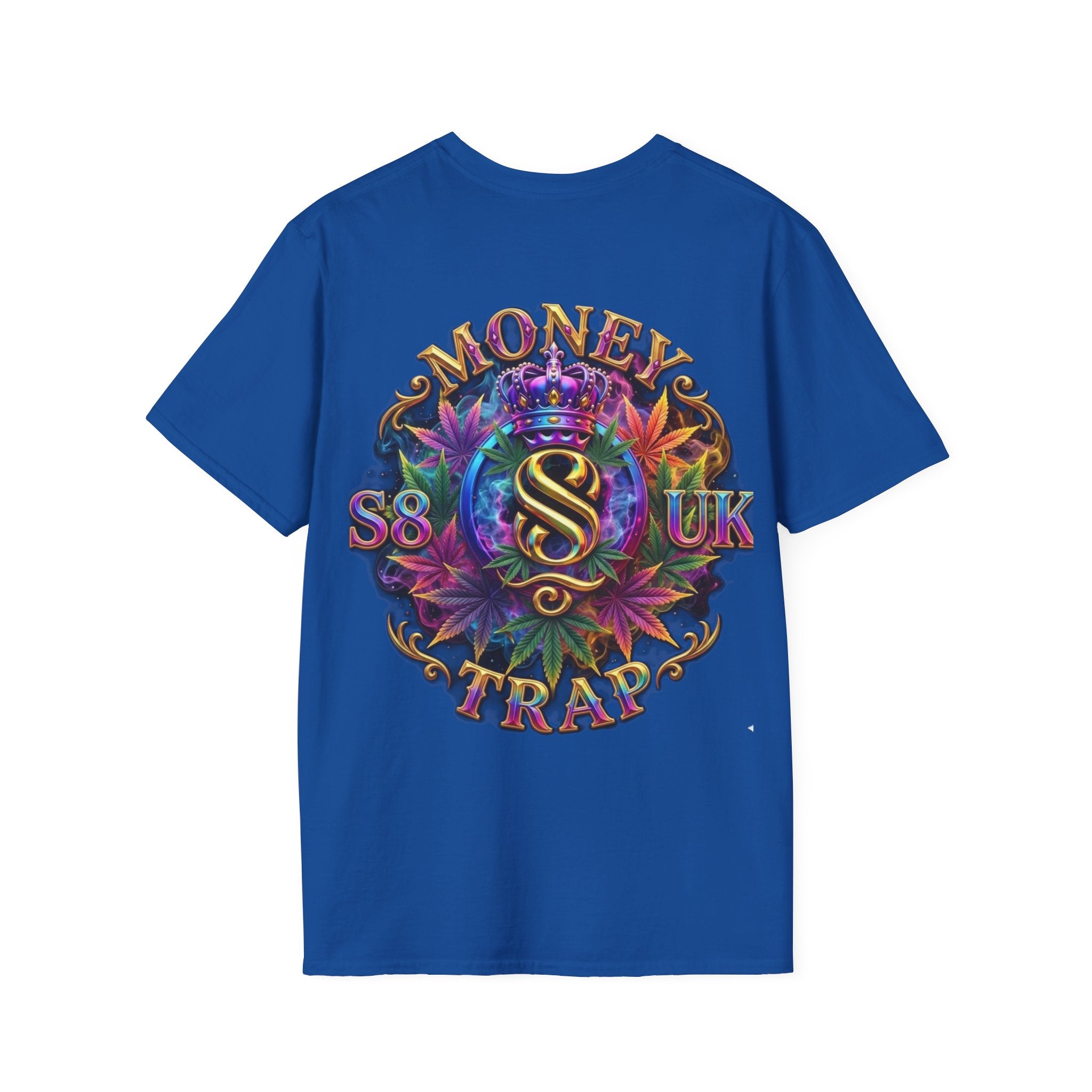 Money Trap Graphic T-Shirt — Crowned 'S8-UK' Logo Stoner/Streetwear