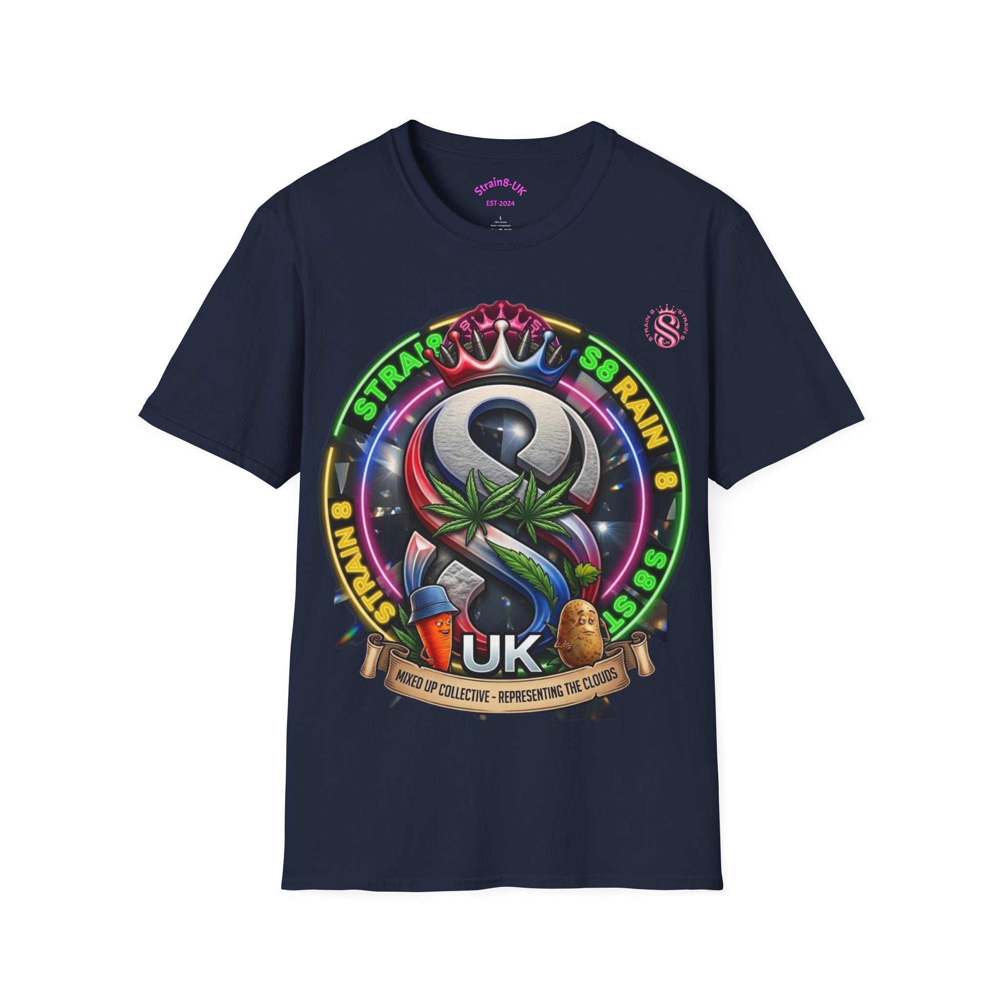 Strain8-UK Ted&Fred Special UK Logo T-Shirt — Cannabis Emblem Graphic Tee