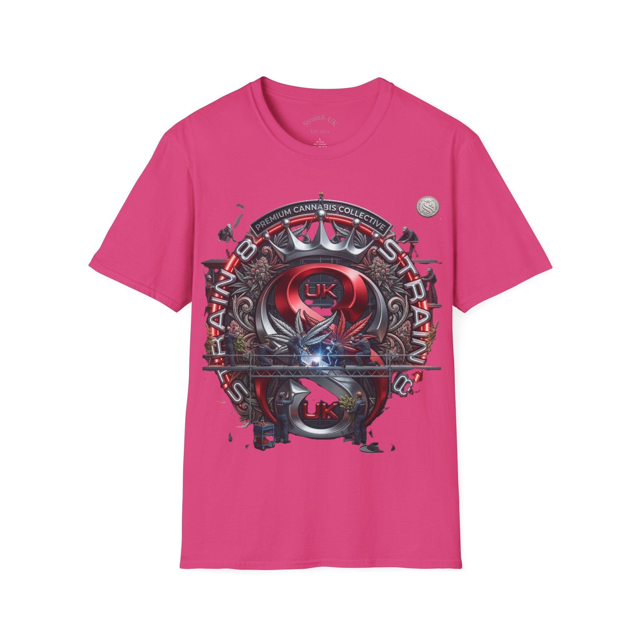 Strain8-UK Under construction T-Shirt — S8-UK in design Crest Design