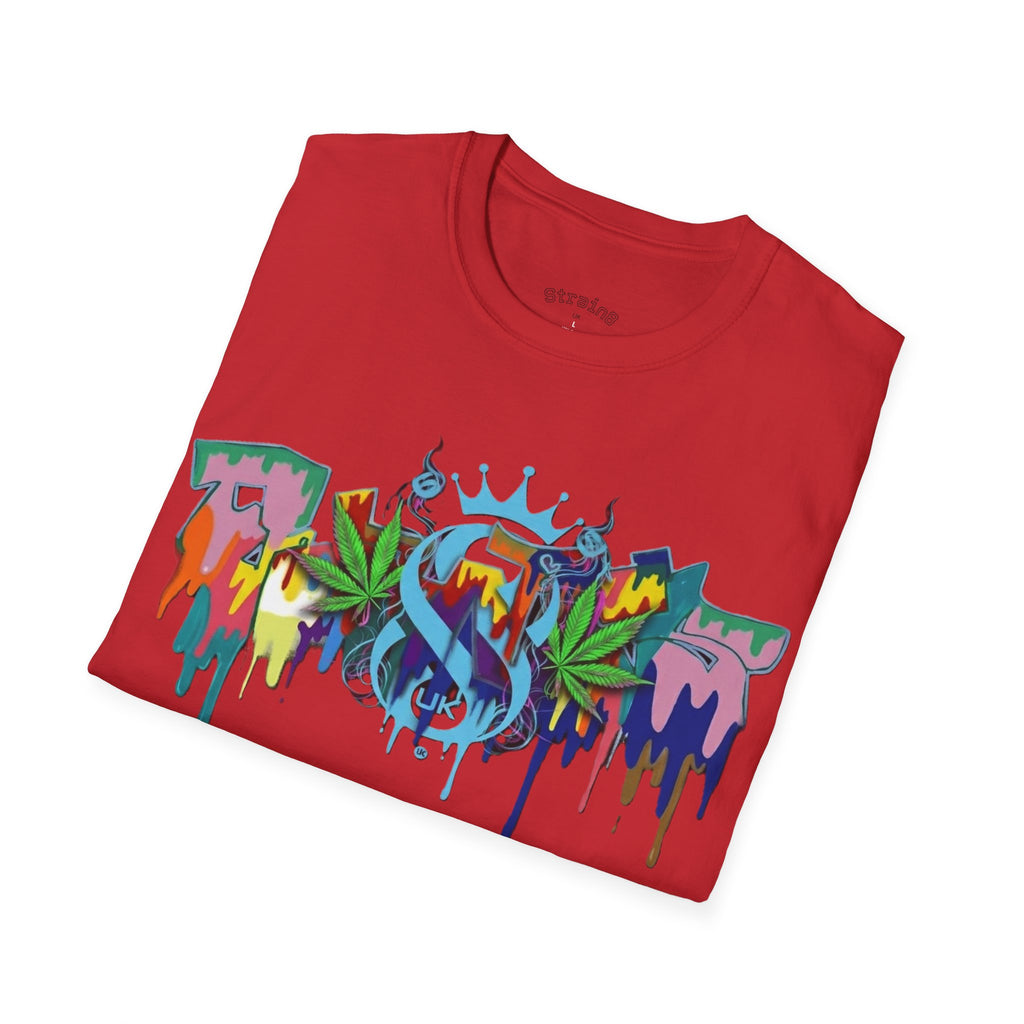 Graffiti Leaf S8-UK T-Shirt — Colorful Street Art Tee