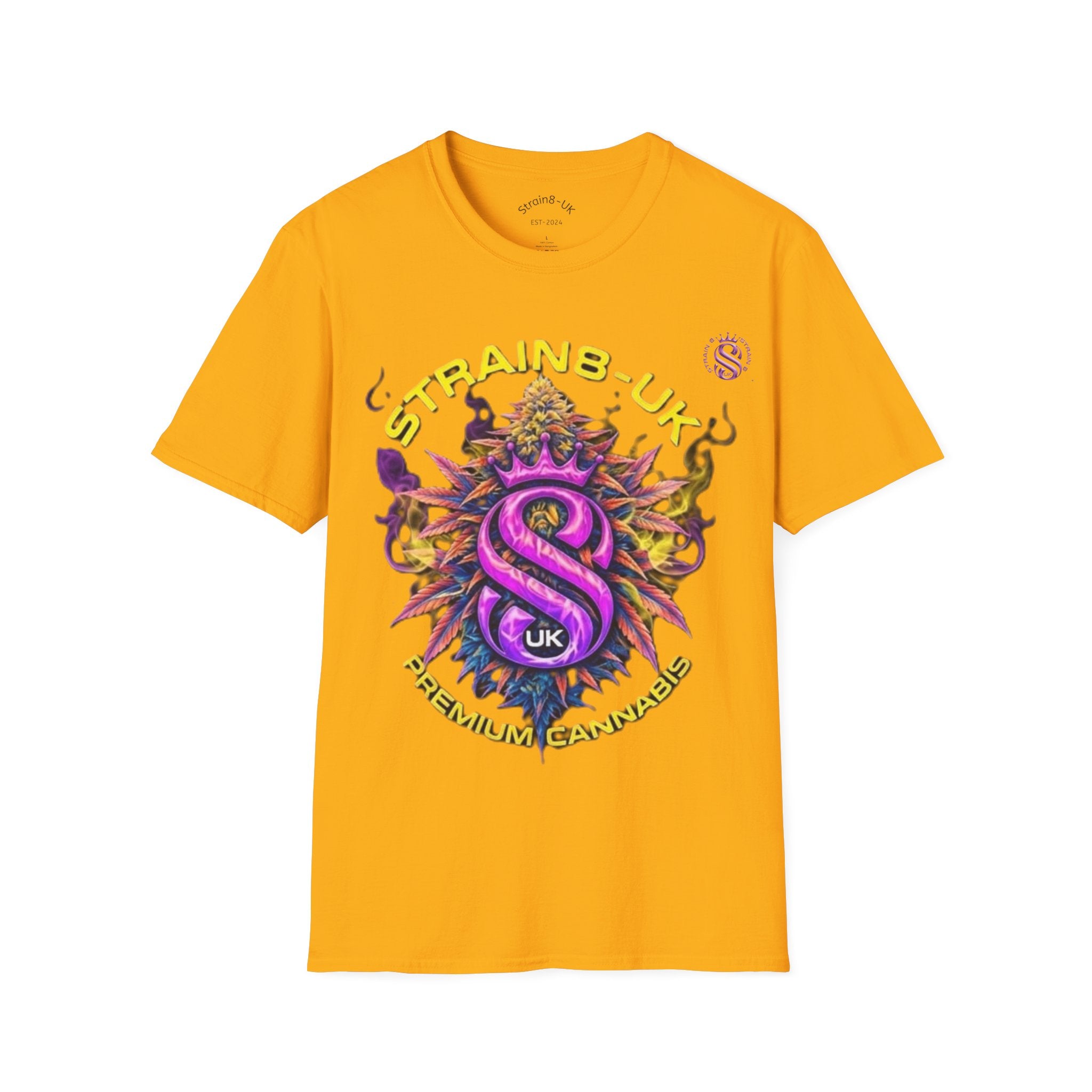 Strain8-UK T-Shirt — Strain8-UK Colourful Psychedelic Logo Tee