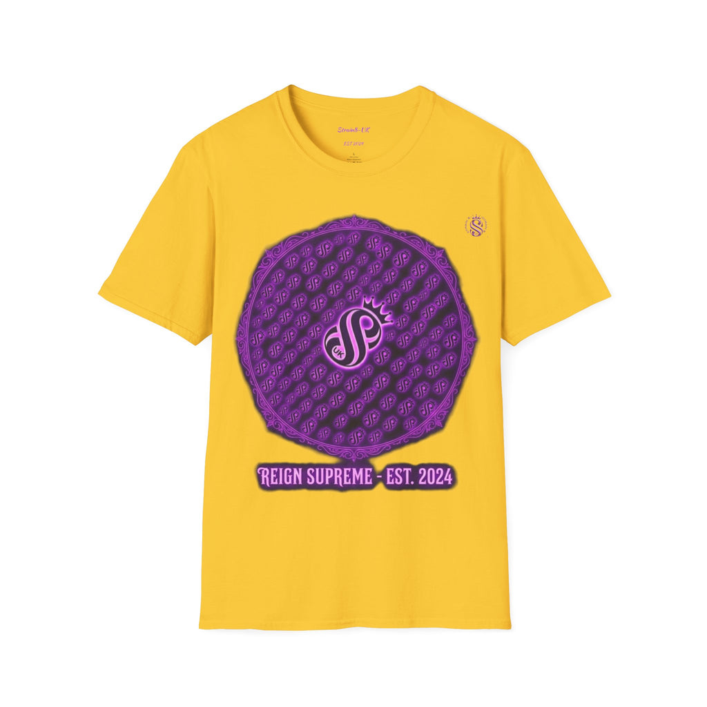 Reign Supreme Purple Medallion T-Shirt — Reign Supreme Est. 2024 Graphic Tee