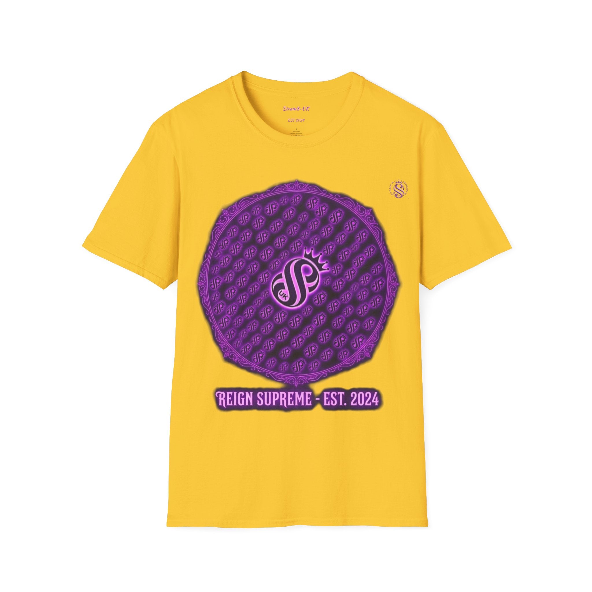 Reign Supreme Purple Medallion T-Shirt — Reign Supreme Est. 2024 Graphic Tee