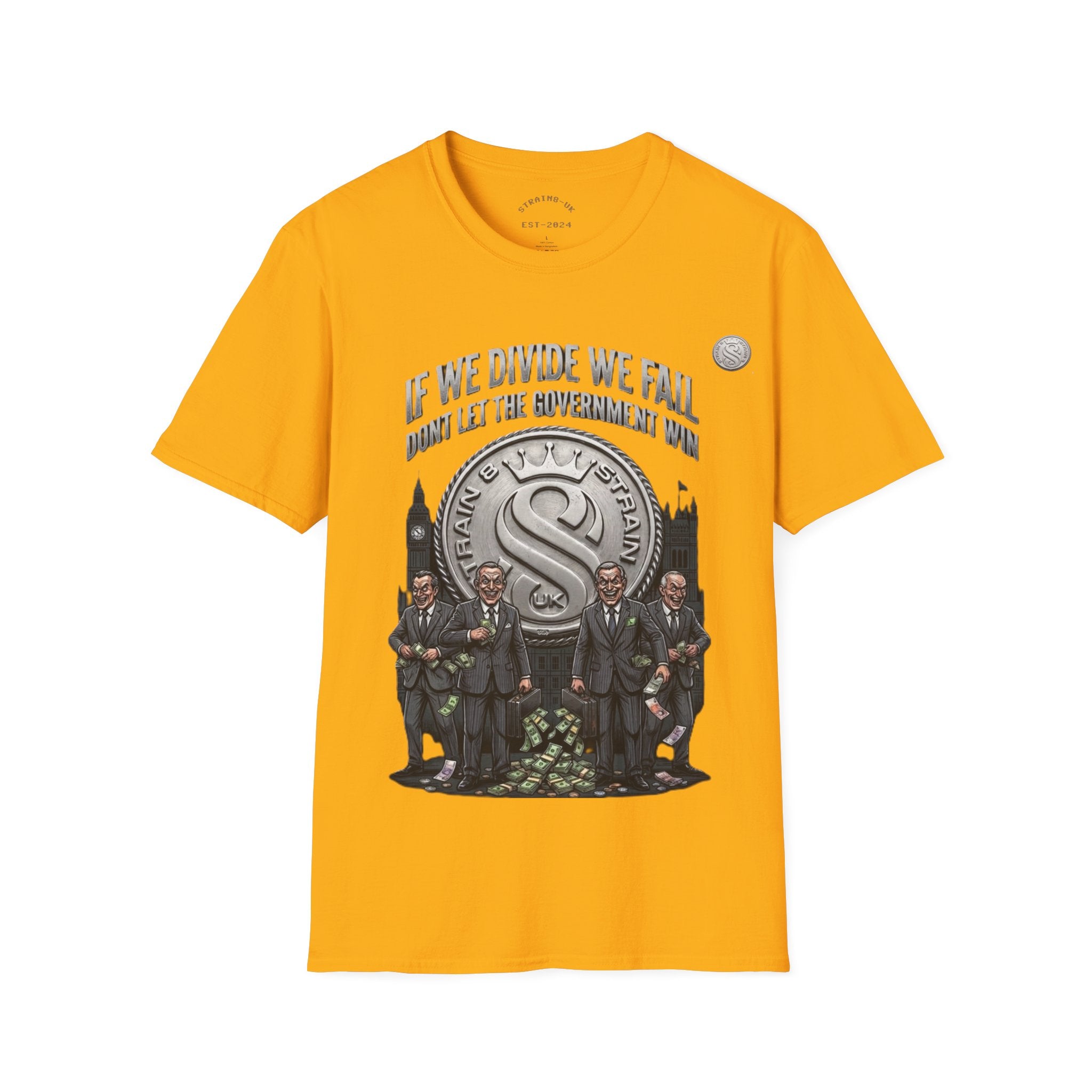 Strain8-UK If We Divide We Fall T-Shirt — Vintage Union Solidarity Graphic Tee