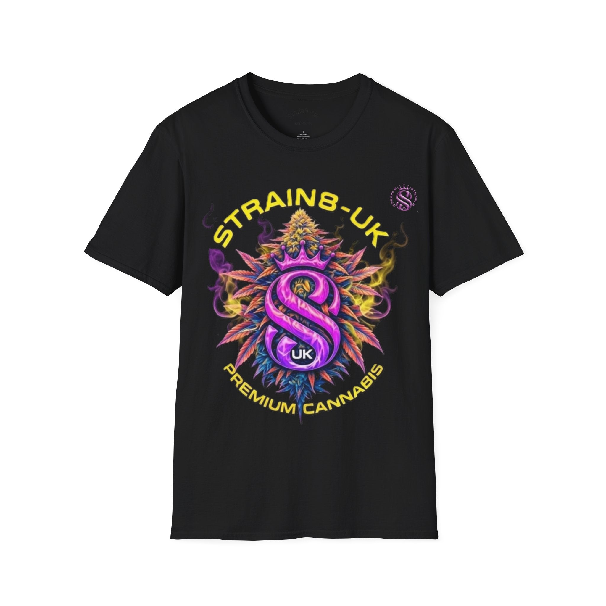Strain8-UK T-Shirt — Strain8-UK Colourful Psychedelic Logo Tee