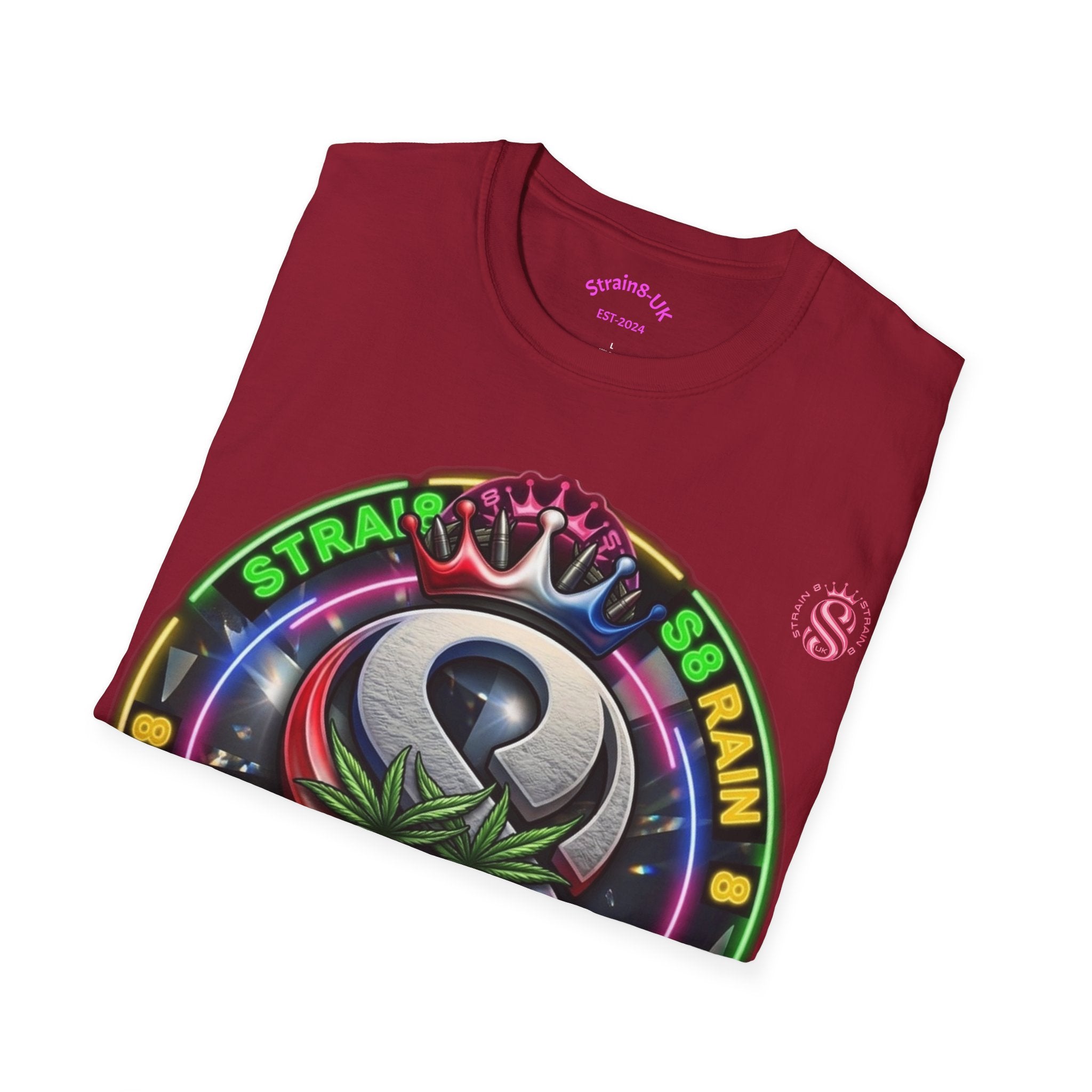 Strain8-UK Ted&Fred Special UK Logo T-Shirt — Cannabis Emblem Graphic Tee
