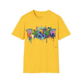 Graffiti Leaf S8-UK T-Shirt — Colorful Street Art Tee