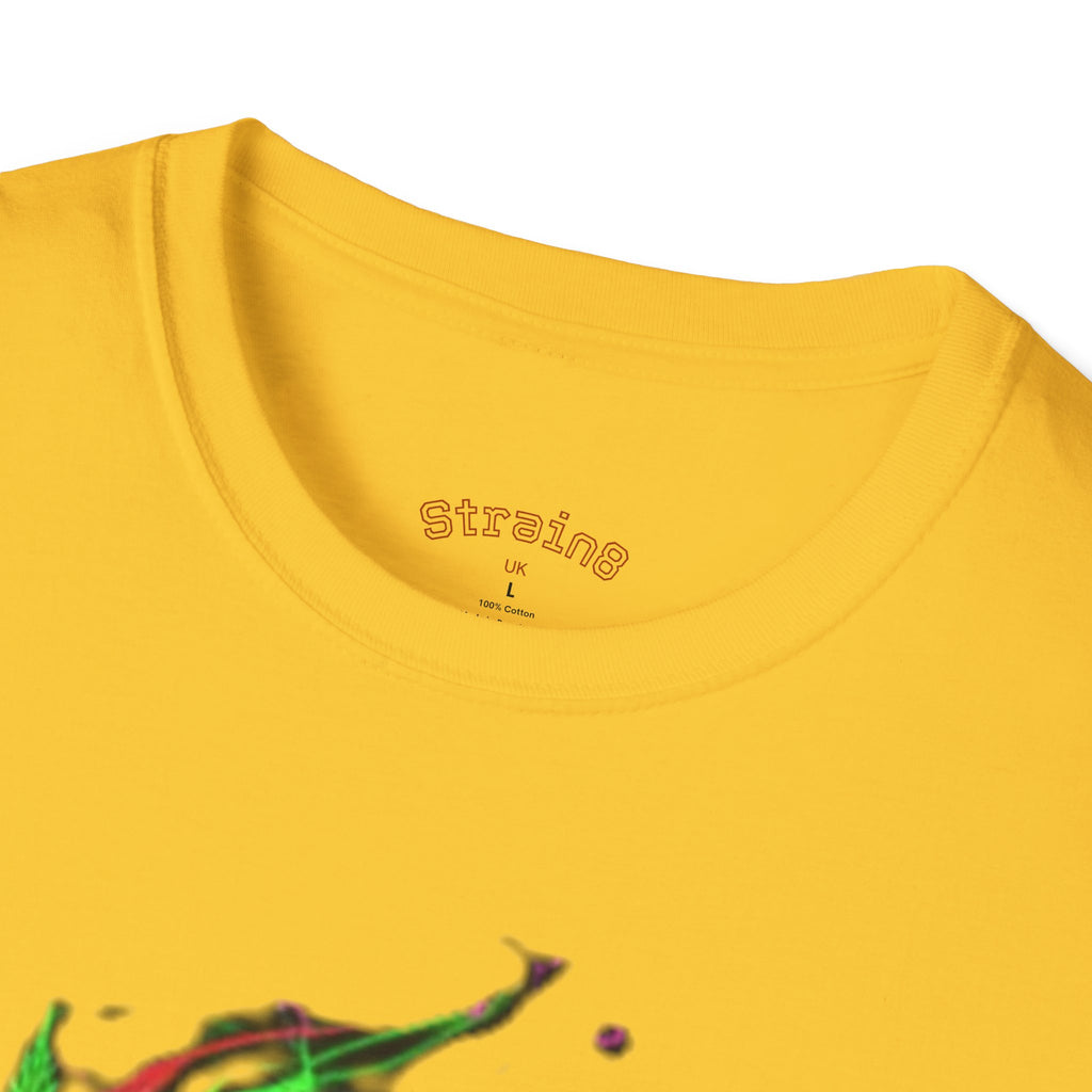 Strain8-UK Chocolate Brown Monogram T‑Shirt — Green Vines Rustic Letter S8 Graphic Tee