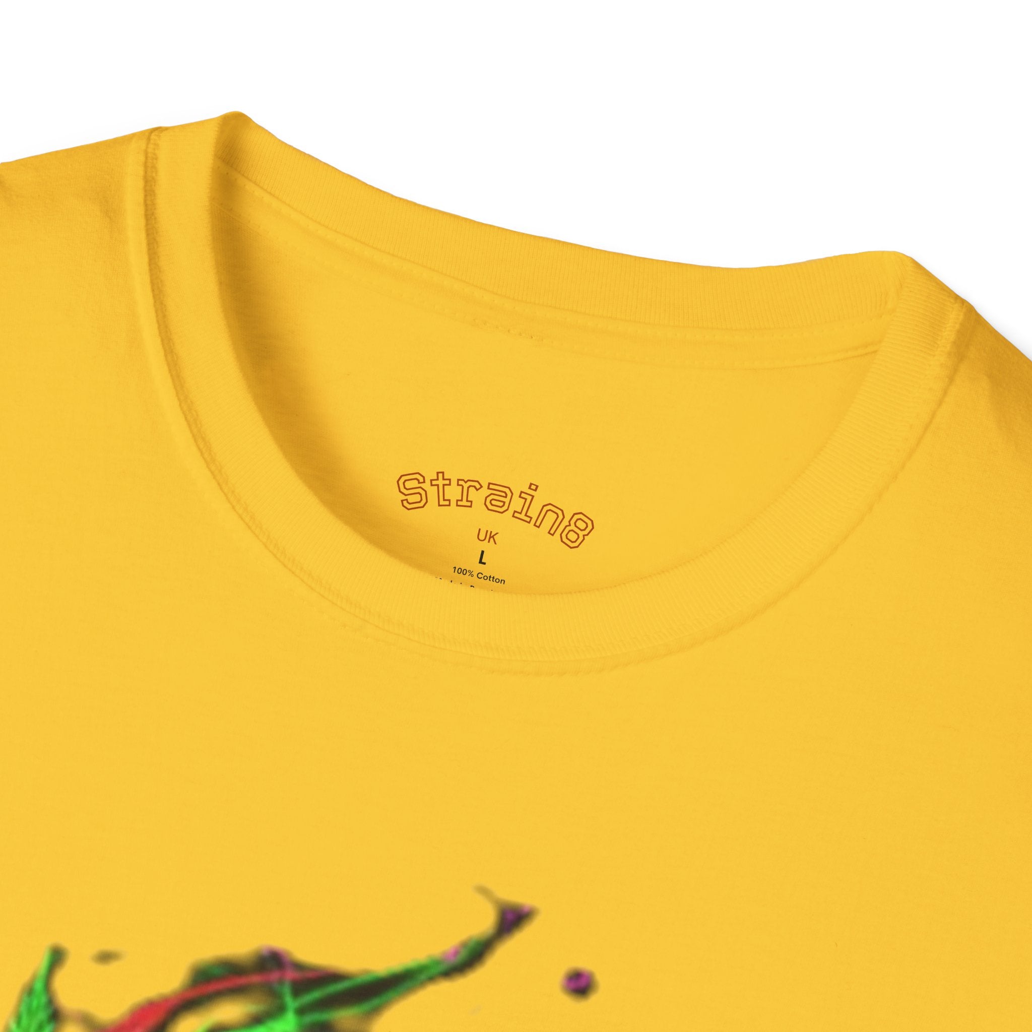 Strain8-UK Chocolate Brown Monogram T‑Shirt — Green Vines Rustic Letter S8 Graphic Tee