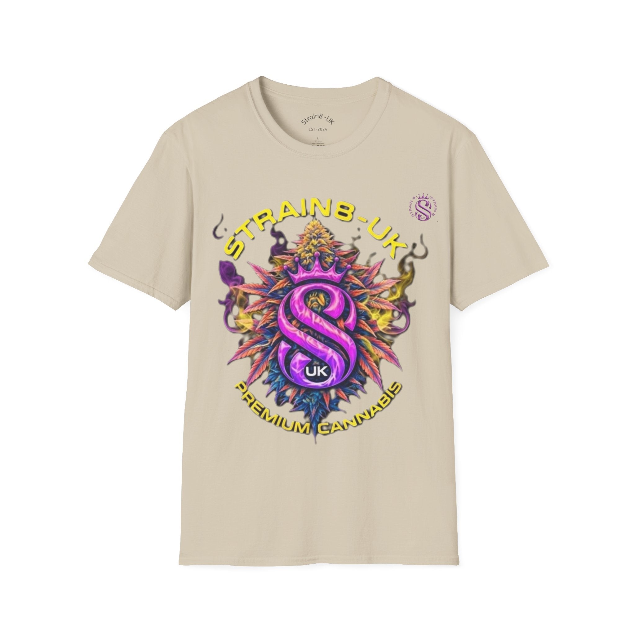 Strain8-UK T-Shirt — Strain8-UK Colourful Psychedelic Logo Tee